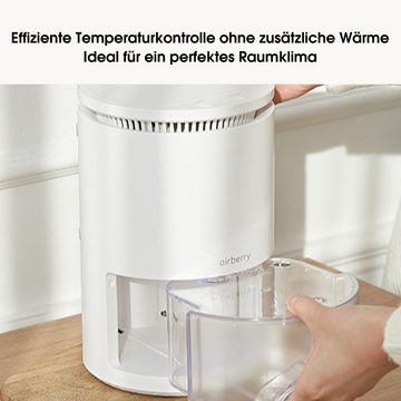 Ulife Luftentfeuchter airberry Kleiner Luftentfeuchter mit Autoabschaltung, für 15 m³ Räume, Tank 1,00 l, LED-Licht