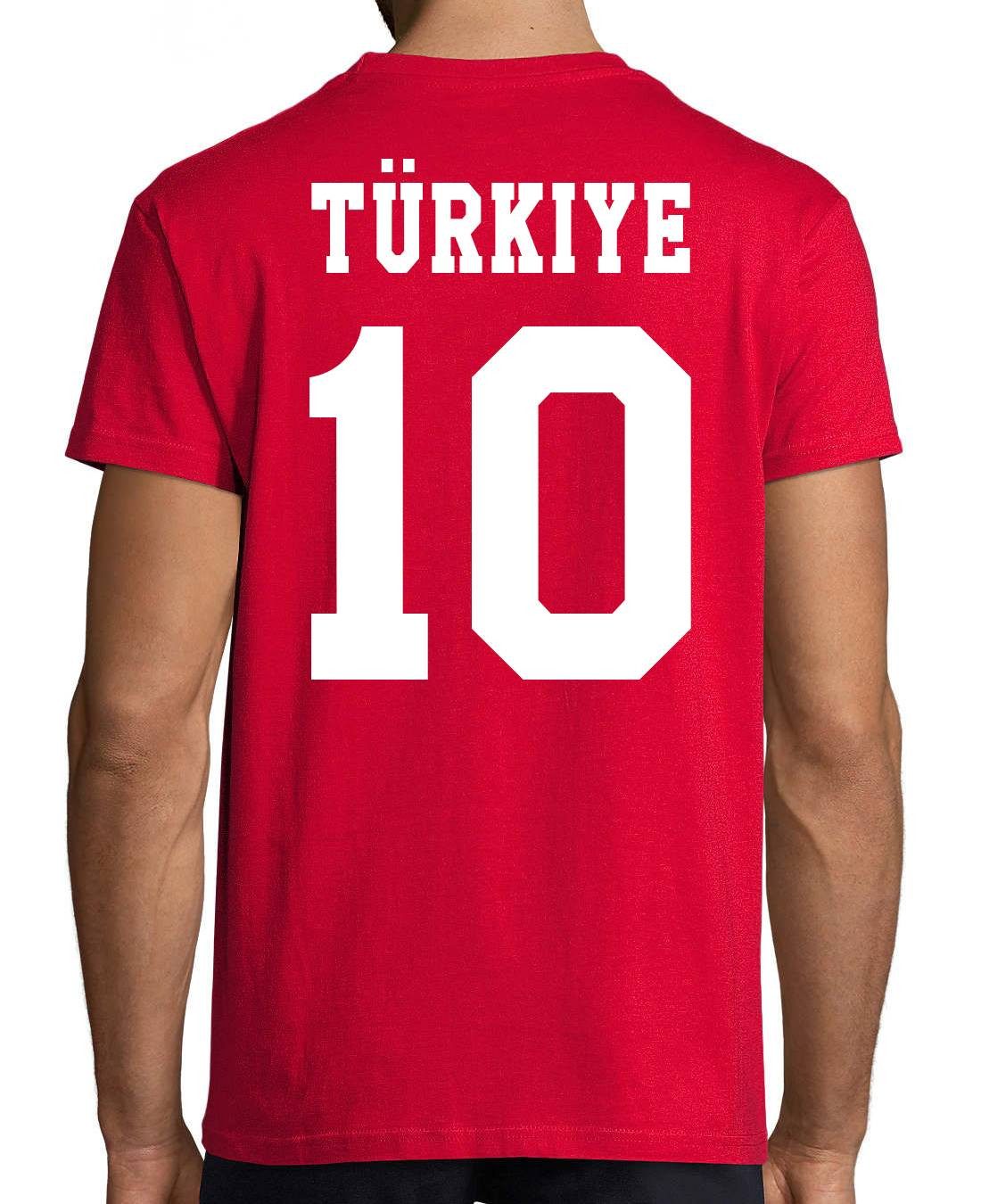 Youth Designz T-Shirt Türkei Herren T-Shirt im Fußball Trikot Look mit trendigem Motiv