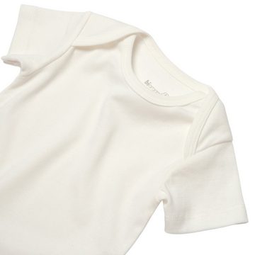 biorganic T-Shirt-Body (5er Pack) für Jungen und Mädchen, Unisex, Mehrfarbig Baby Body (Set, 6-tlg., 5er-Pack Bodys & 1 Beutel) Unterhemden 100% Bio-Baumwolle GOTS-zert. mit praktischen Druckknöpfen
