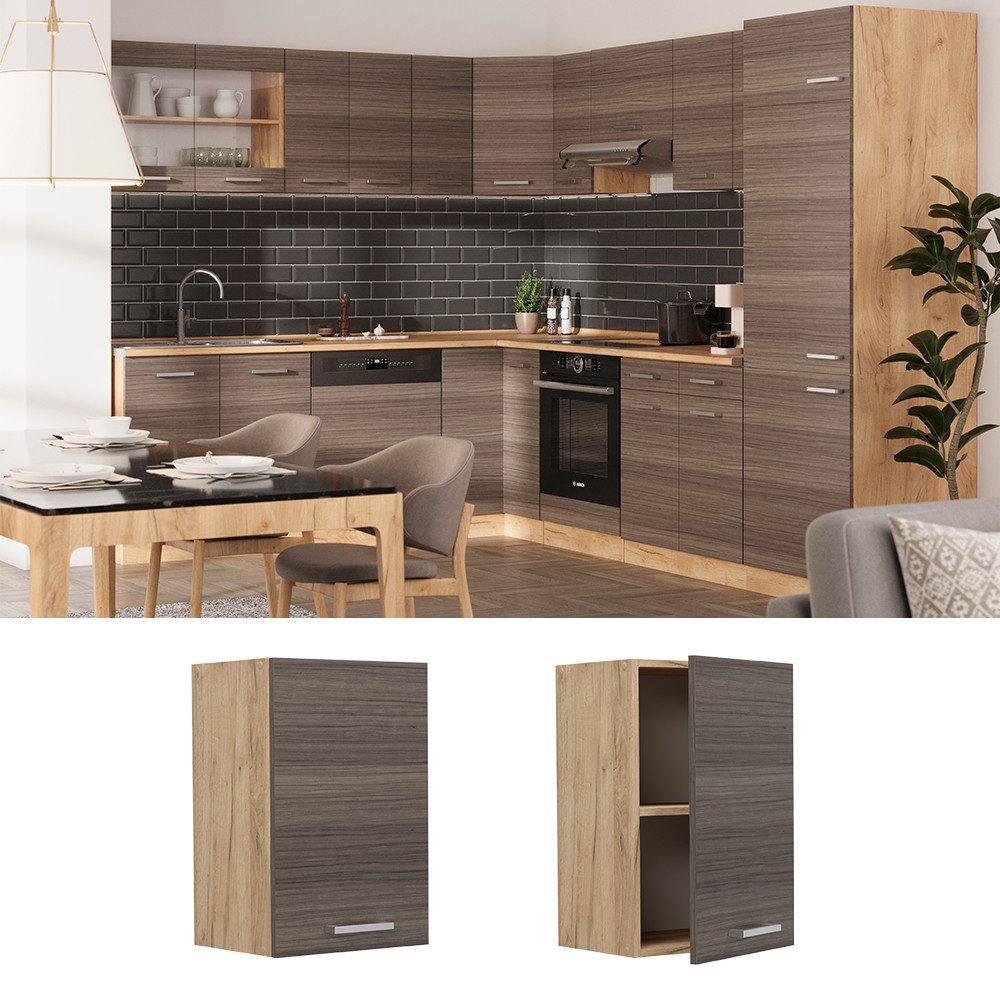 Vicco Hängeschrank R-Line, Edelgrau/Goldkraft Eiche, 40 günstig online kaufen