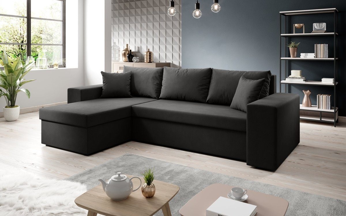 Luxusbetten24 Schlafsofa Designer Sofa Denver, mit Stauraum und Schlaffunktion