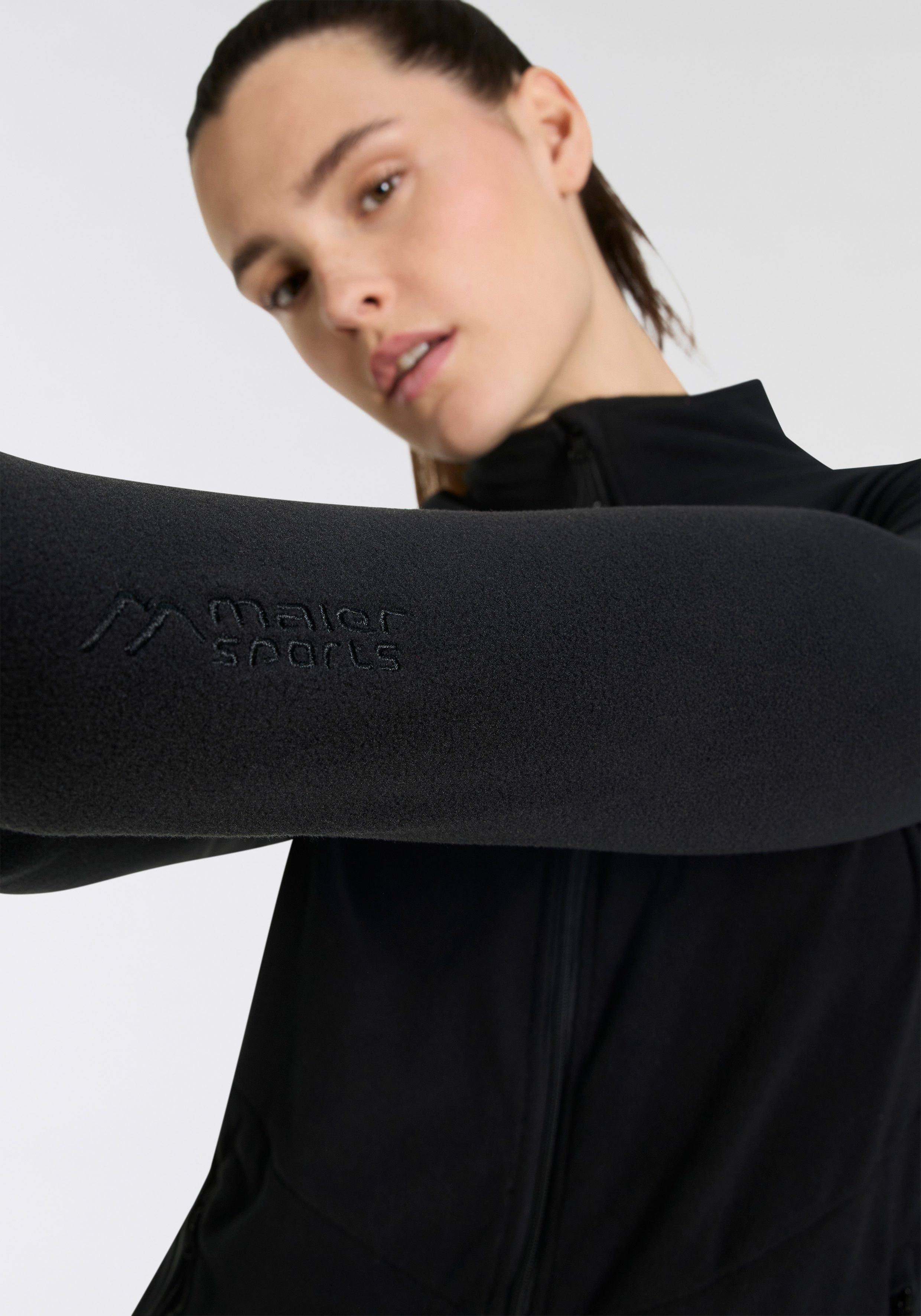 Maier Sports Fleecejacke DA-MIDLAYERJACKE DENISE JACKET W mit durchgehendem Reißverschluss, hoch geschlossener Ausschnitt – Bild 5 von 5