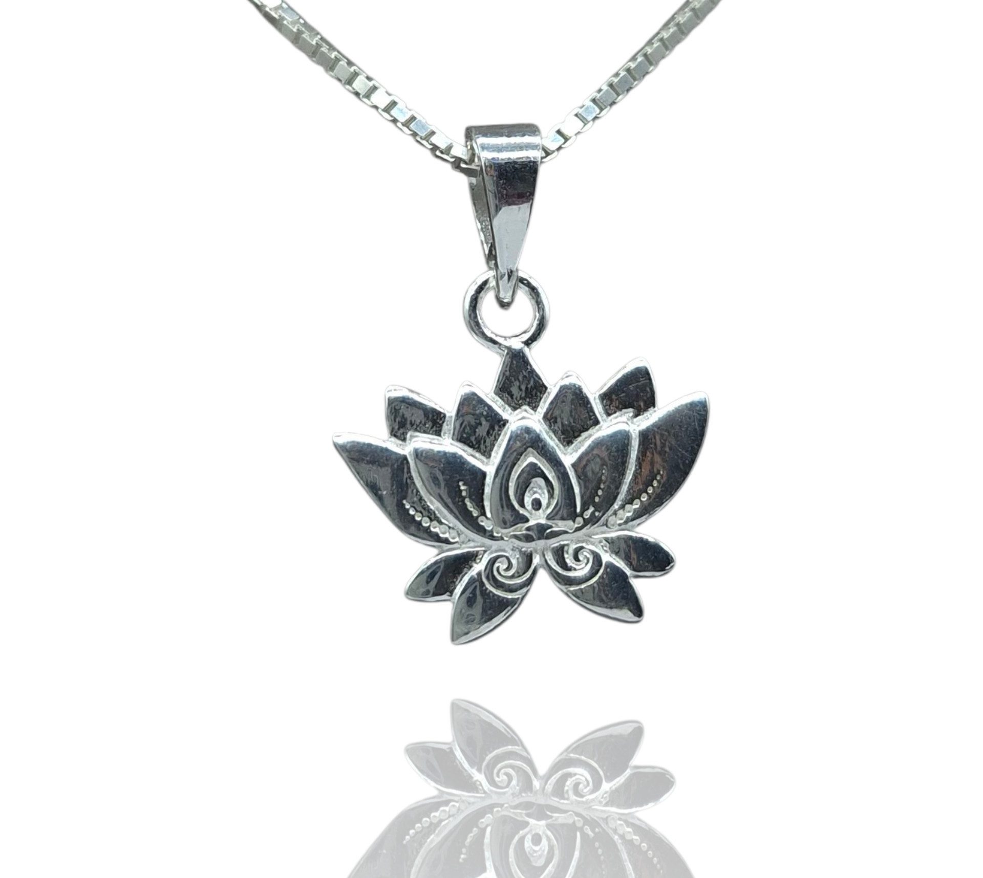 NAHLE Kette mit Anhänger Damen Lotusblume Silber Kette Blume Geschenk für F günstig online kaufen