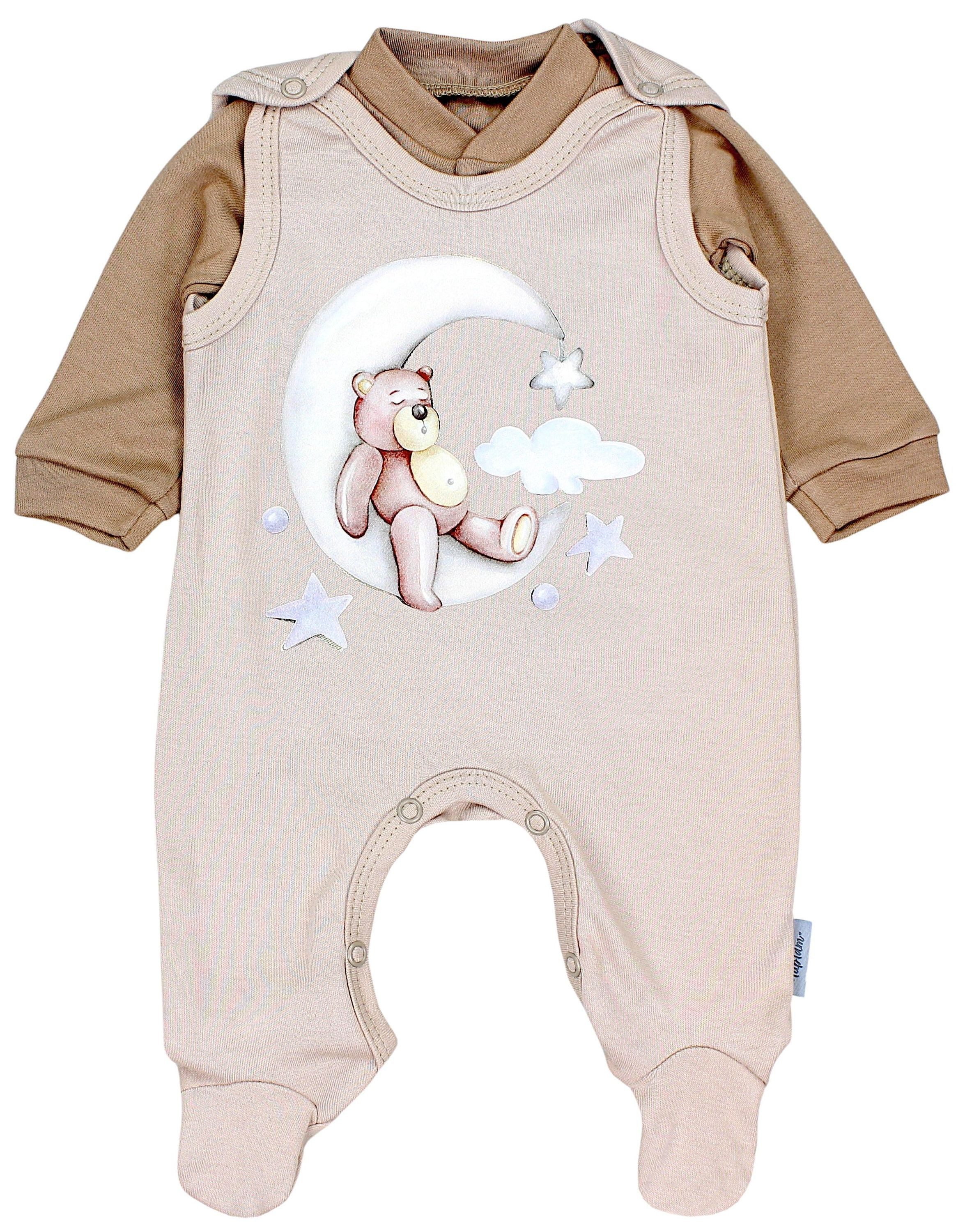 TupTam Strampler TupTam Baby Mädchen Jungen Strampler mit Langarmshirt Aufdruck Spruch