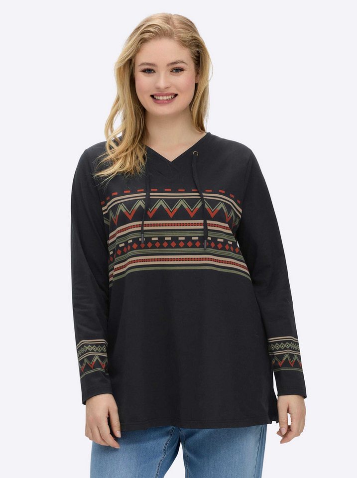 Sheego T-Shirt Shirt Langarm