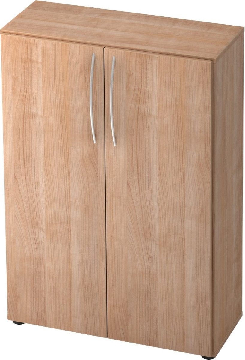 HAMMERBACHER Aktenschrank Schrank Basic 3OH BxTxH 80x33x114,4cm Griff BM Nussbaum/Nussbaum