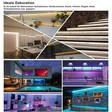 oyajia LED-Stripe-Profil 5x LED Aluprofil Aluminium Profile Alu Schiene Leiste Leuchte, 1m Alu Schiene für Streifen Beleuchtung Kanal Aluprofil Profile