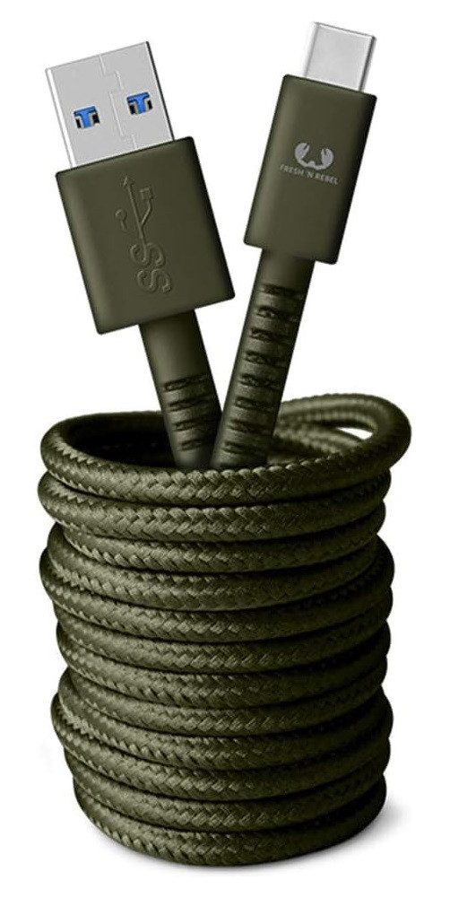 Fresh 'n Rebel Fresh'n Rebel "Fabriq" USB-C Kabel 3m Army USB-Kabel, USB-A, USB-C (300 cm)