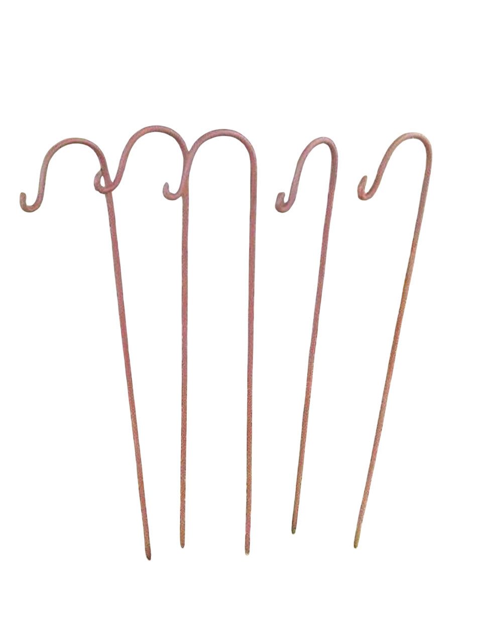 Deko-Impression Gartenstecker 5 Stück (5er-Set) Gartenstab m. Haken, Laternenhaken, Eisen, Rost (5-St)