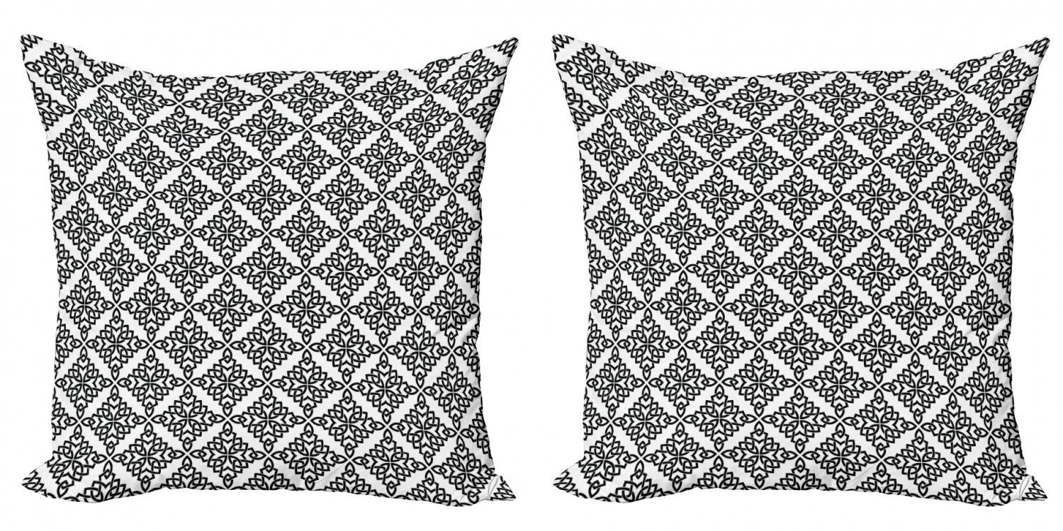 Kissenbezüge Modern Accent Doppelseitiger Digitaldruck, Abakuhaus (2 Stück), keltisch Gitterwerk Muster