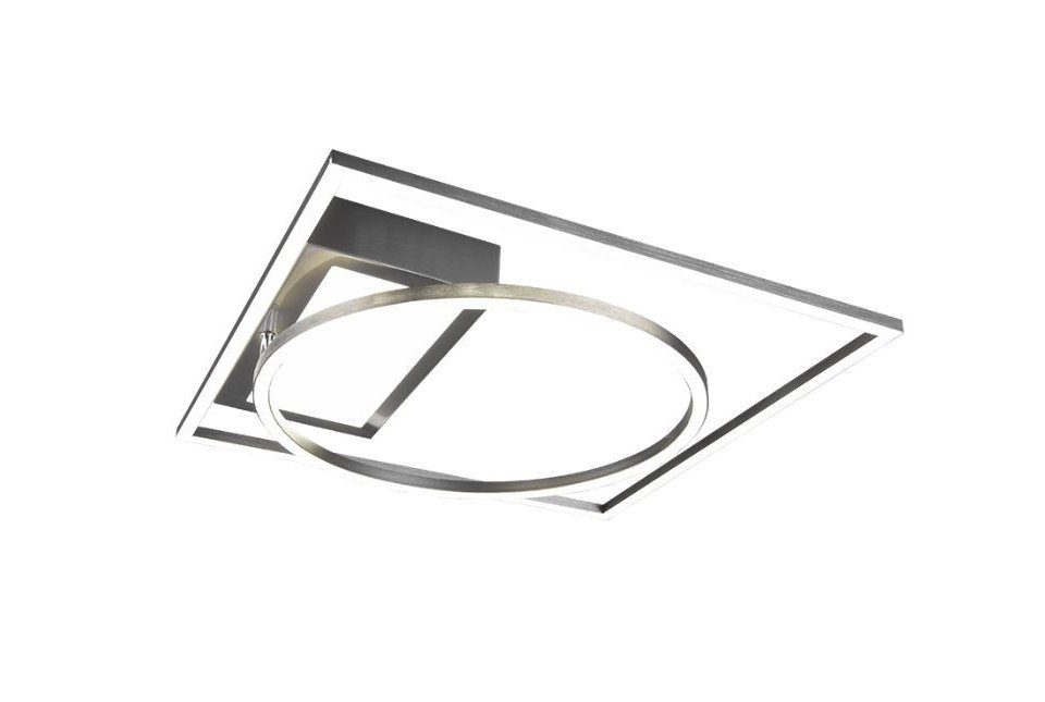 TRIO Leuchten Deckenleuchte Trio LED Deckenleuchte Downey nickel matt, Inkl. Leuchtmittel, Dimmbar ohne Bewegungsmelder