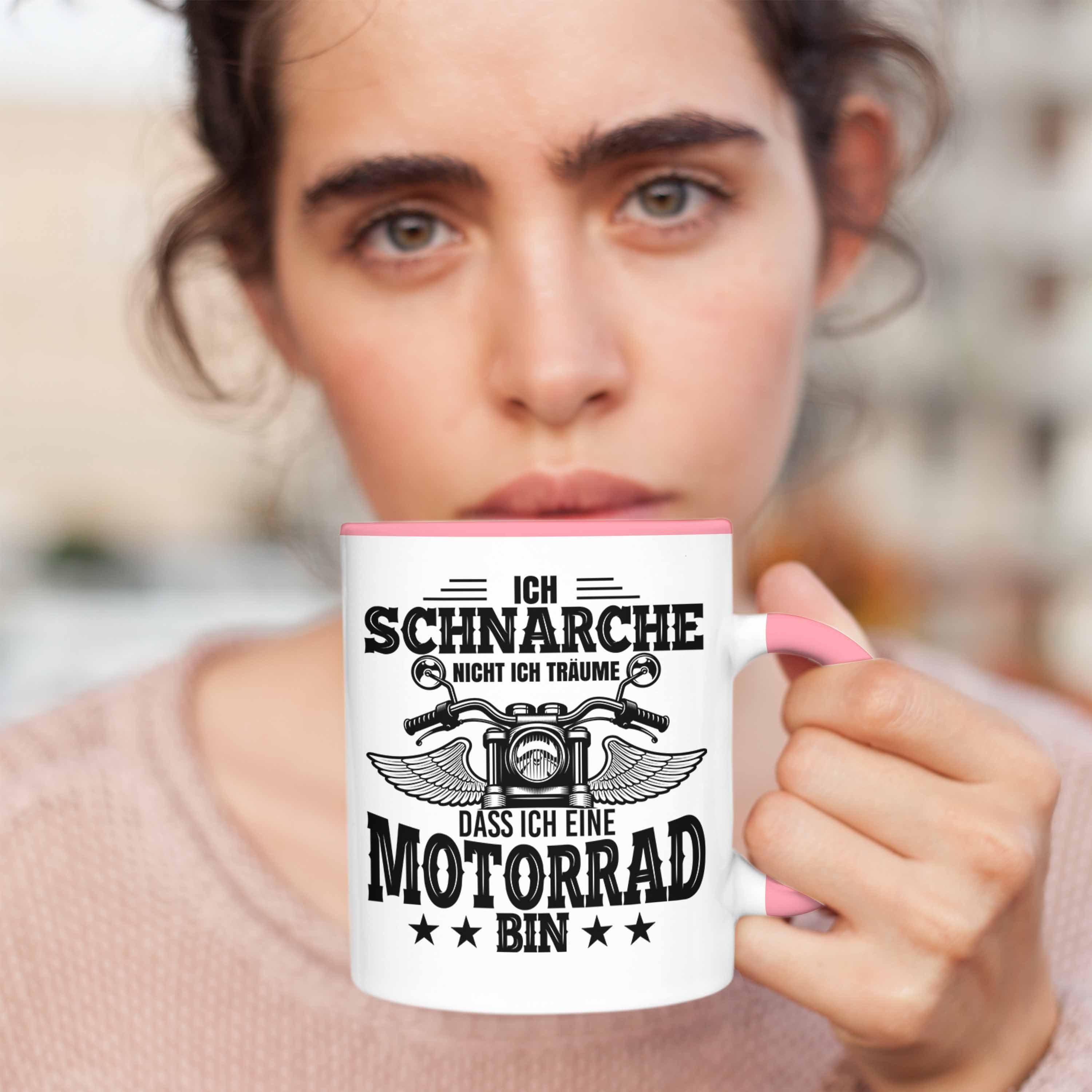 - Schnarche Trendation Trendation Ich Spruch Tasse Rosa Nicht Motorrad-Fahrer Geschenk Tasse