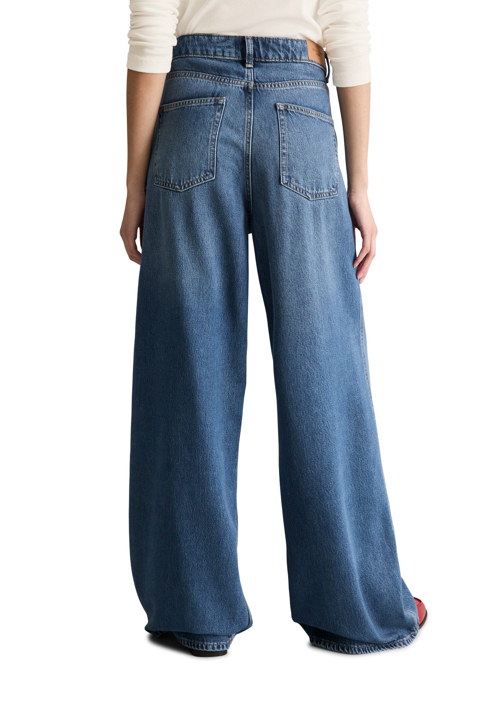 Marc O'Polo DENIM Weite Jeans aus fließendem Lyocell-Mix