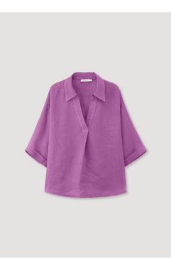 Hessnatur Klassische Bluse Oversize aus reinem Leinen (1-tlg)