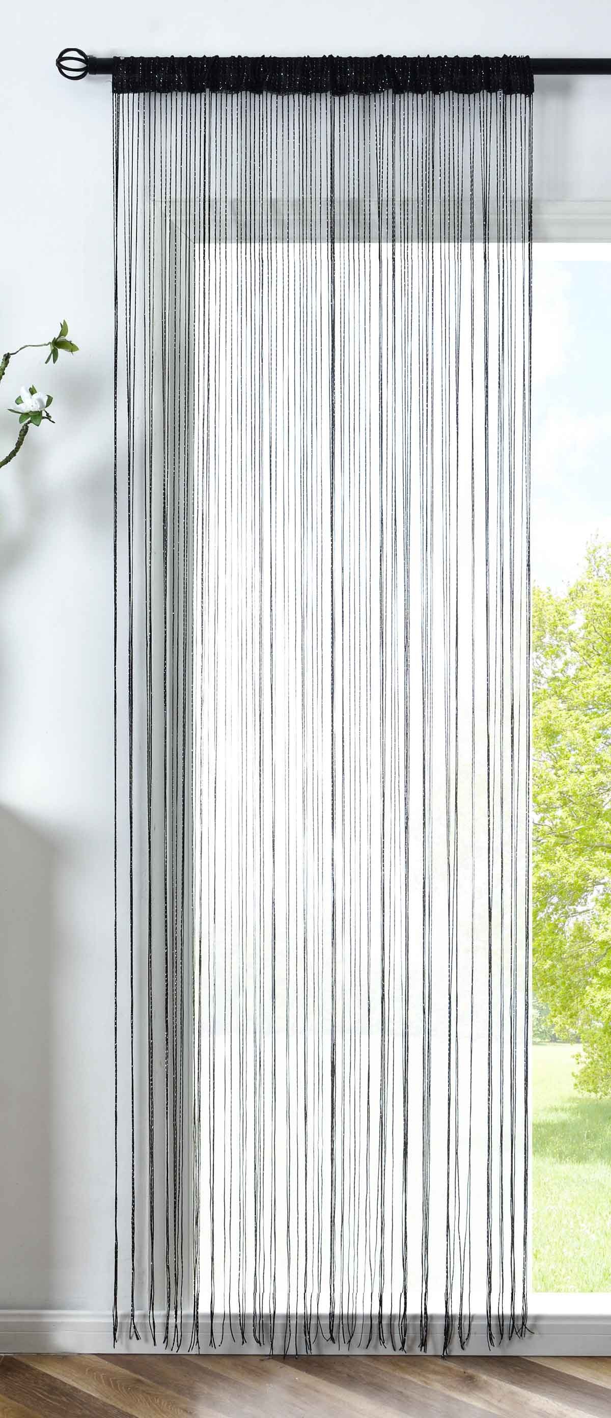 Gardinenbox Gardine, Stangendurchzug, Fadengardine Lurex Tunneldurchzug günstig online kaufen