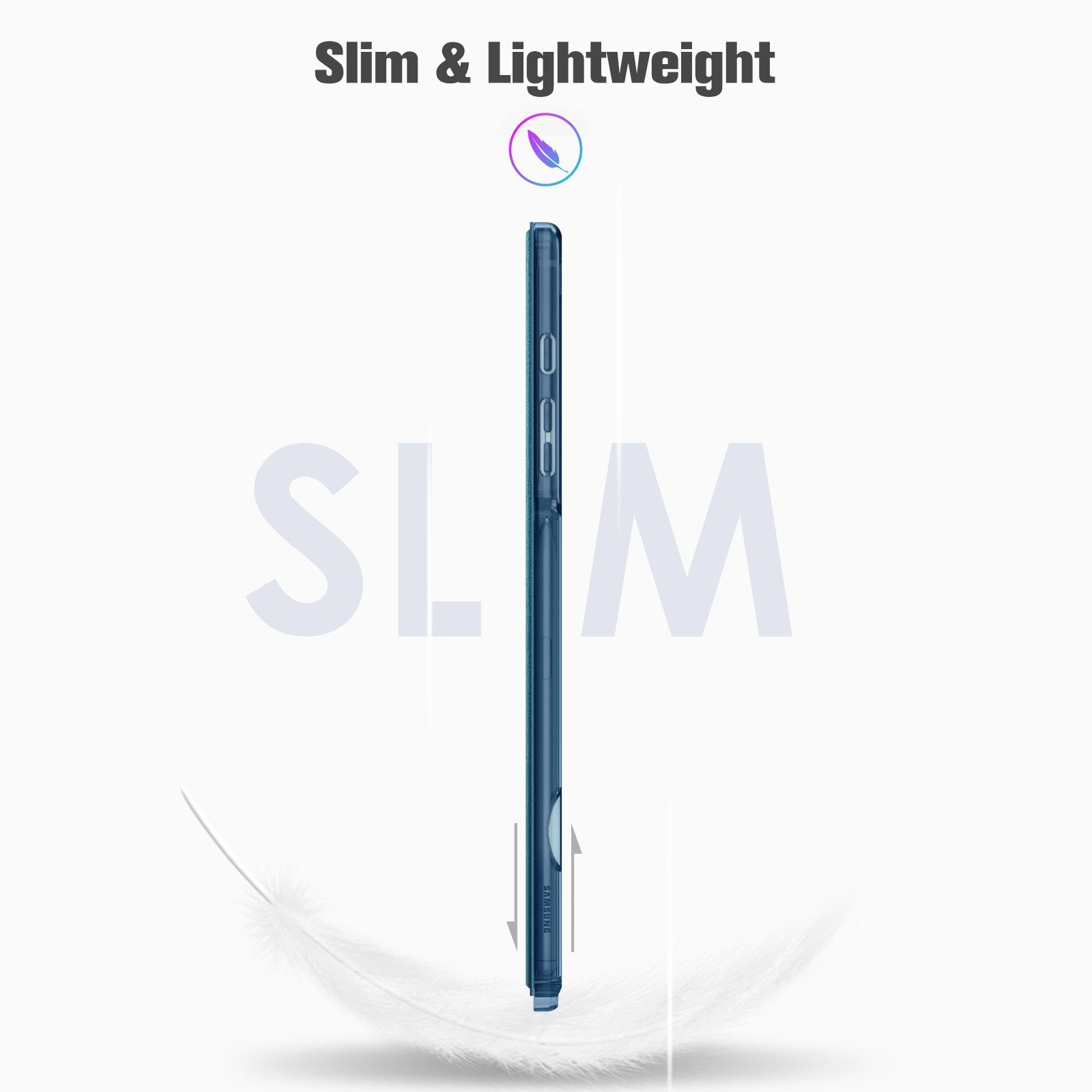 Fintie Tablet-Hülle für Samsung Galaxy Tab S6 Lite 10,4 Zoll 2024/2022/2020 Tablet, Slim Hülle mit Transparenter Rückseite und Auto Schlaf/Wach Funktion – Bild 4 von 5