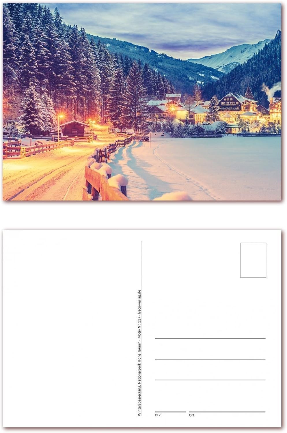 LYSCO Ansichtskarte Postkarten Wald Natur Landschaft DIN A6 (105 x 148 mm), besonders gut beschreibbar mit allen Schreibmaterialien