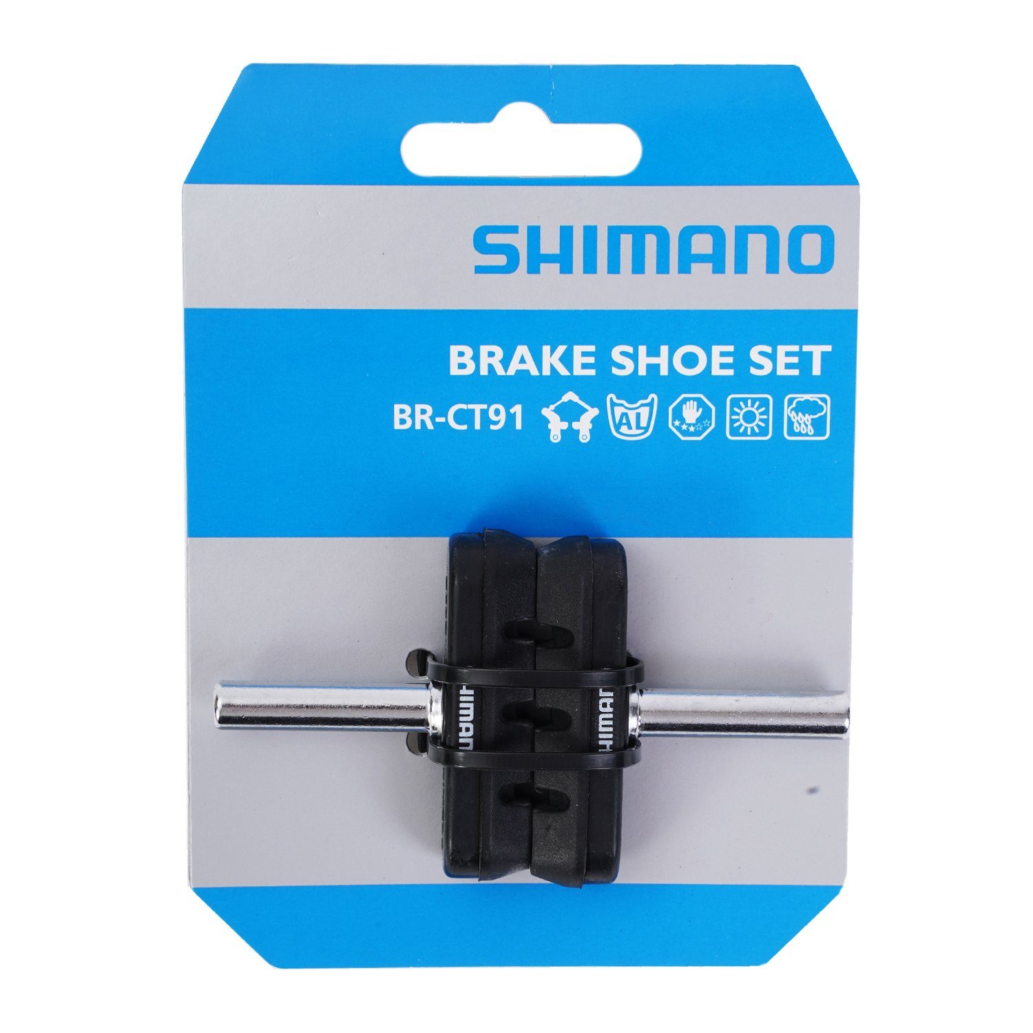 BR-CT91 Shimano Bremsbeläge Bremse Cantilever Mittelzug 2x Bremsklotz-Satz Bremsbelag, Cantilever-Bremse