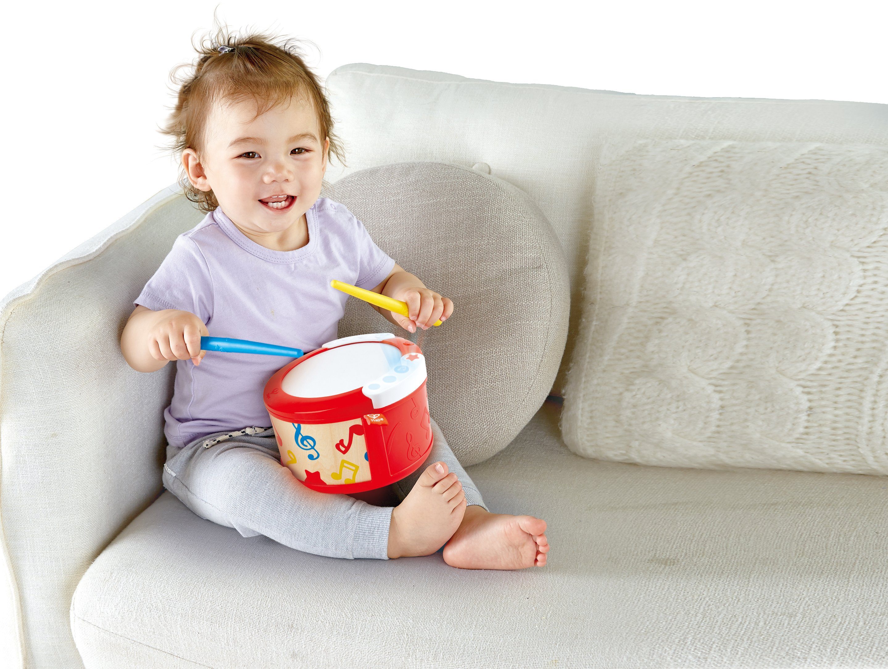 Hape Spielzeug-Musikinstrument Lern-Spiel-Trommel, mit Licht & Sound günstig online kaufen
