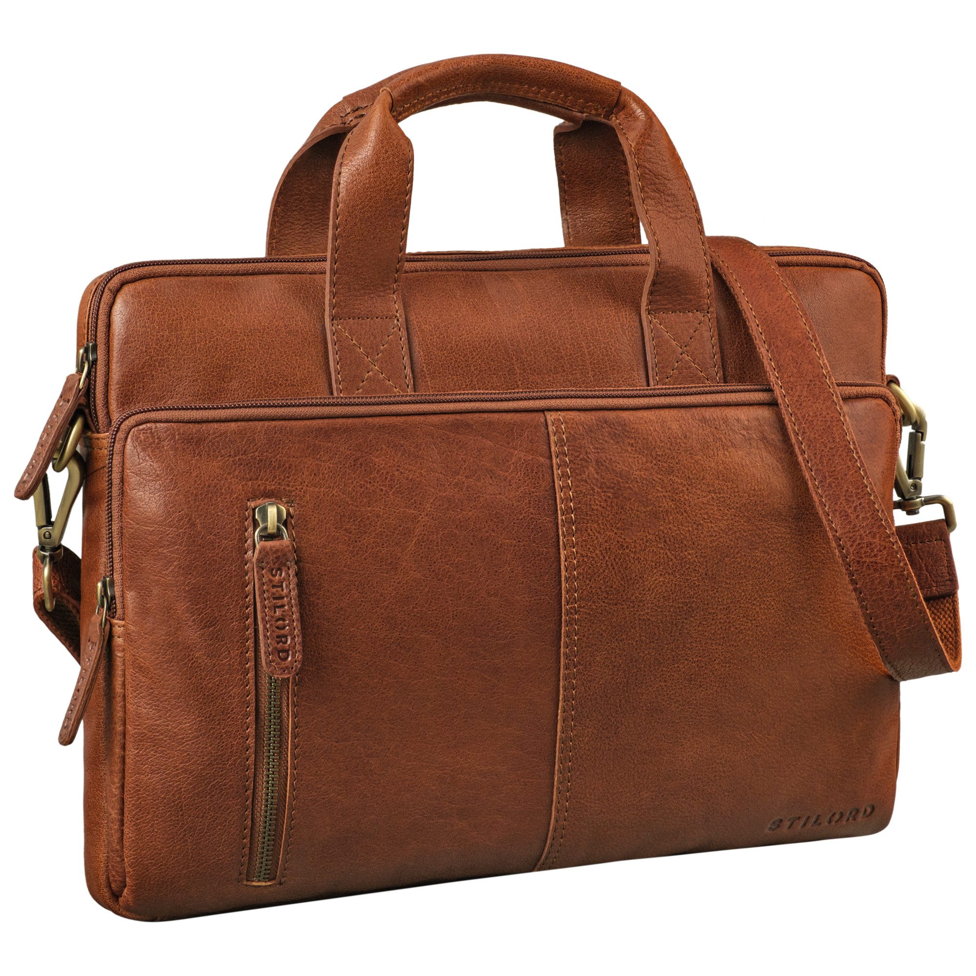 Laptoptasche "Raihn" Leder Umhängetasche Herren 13.3 - 14 Zoll