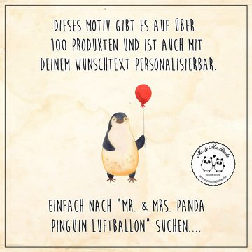 Mr. & Mrs. Panda Rotweinglas Pinguin Luftballon - Transparent - Geschenk, Weinglas, Hochwertige We, Premium Glas, Feine Lasergravur