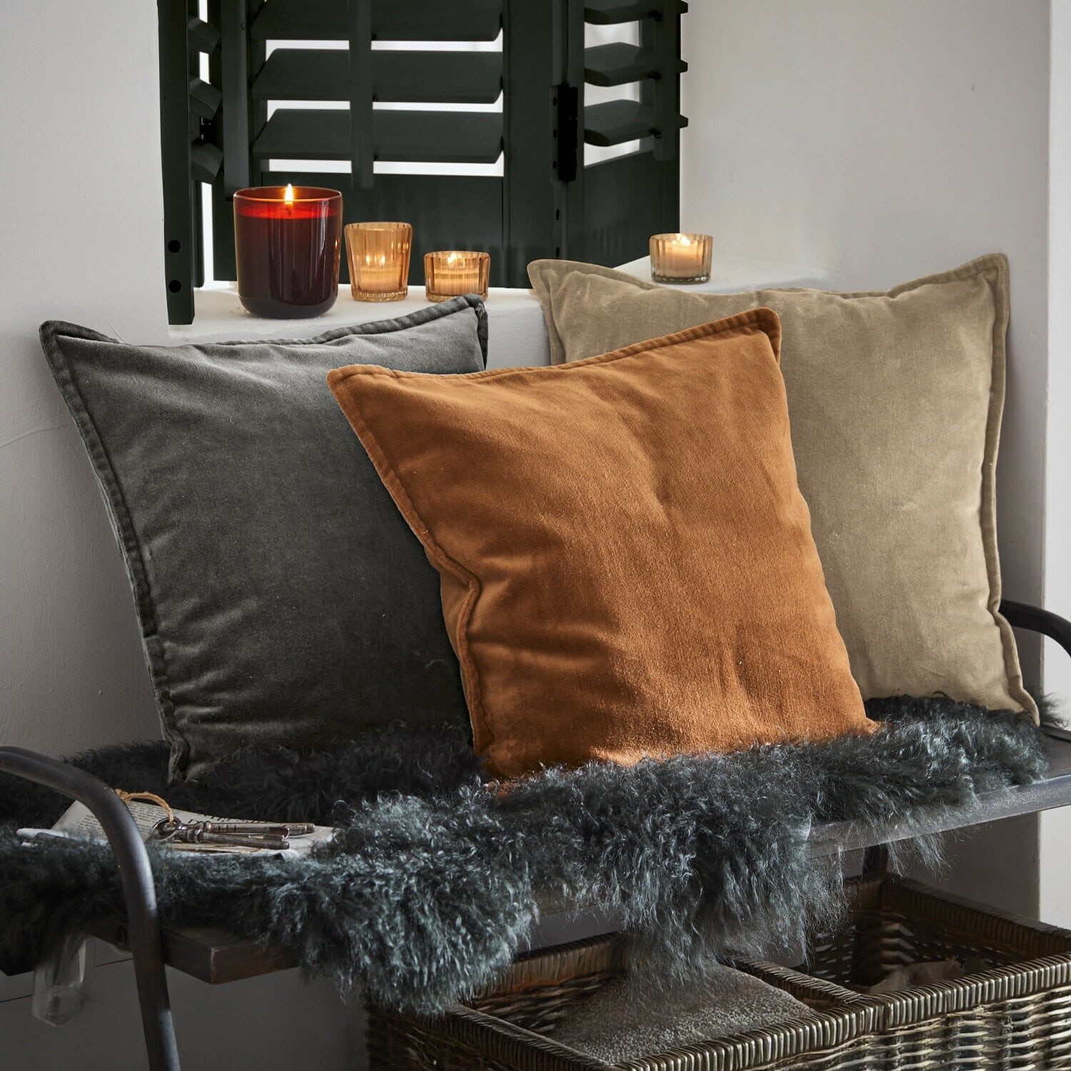 Mirabeau Kissenhülle Kissenhülle 3er Set Lumeau orange/grau/beige