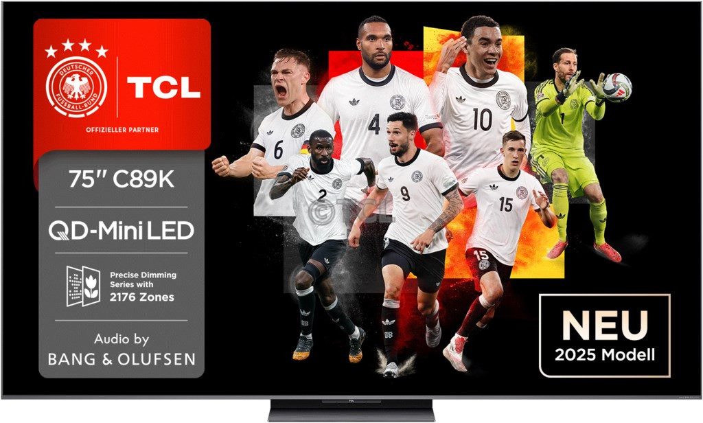 TCL 75C89K Mini-LED-Fernseher (75.0 Zoll, 3840 × 2160, Smart TV, ZeroBorder™, Precise Dimming)