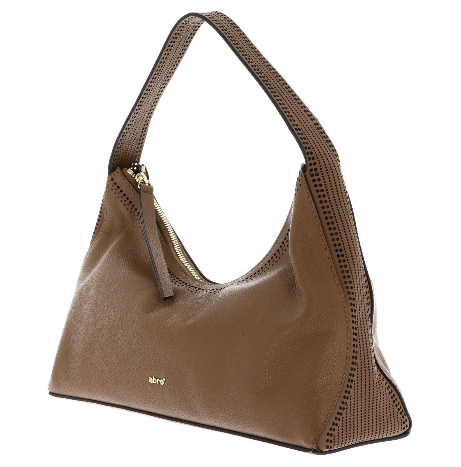 Abro Schultertasche Shoulderbag Malea, aus echtem Rindsleder