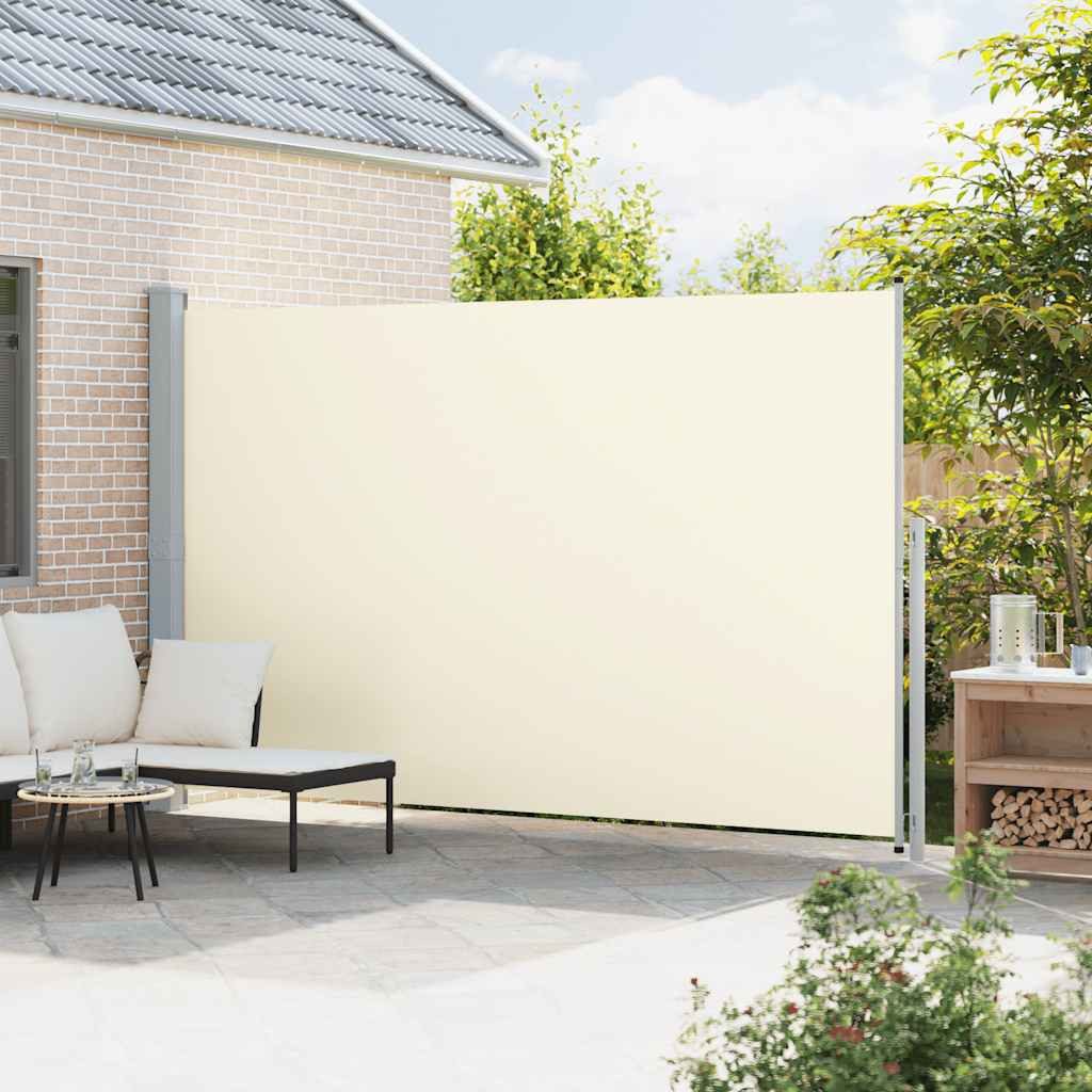 vidaXL Seitenmarkise Seitenmarkise Ausziehbar 220x500 cm Creme (1-St)
