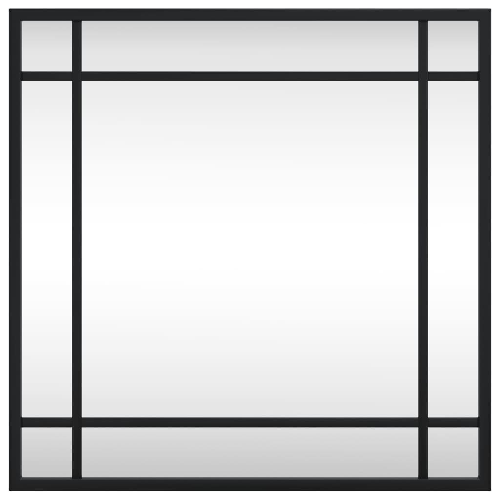 vidaXL Spiegel 40 x 40 cm Wandspiegel Schwarz 40x40 cm Quadratisch Eisen