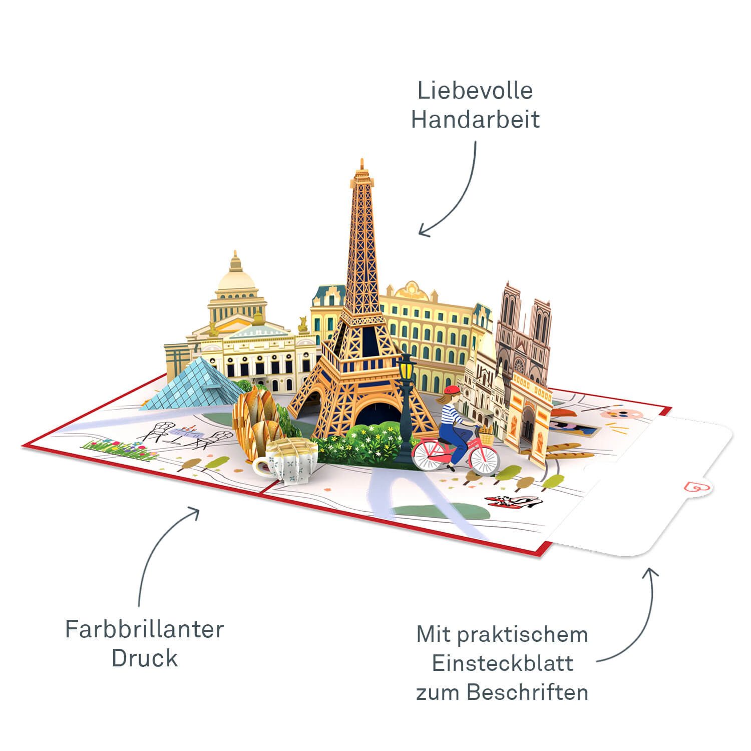 papercrush Geburtstagskarte Paris Pop-Up Karte
