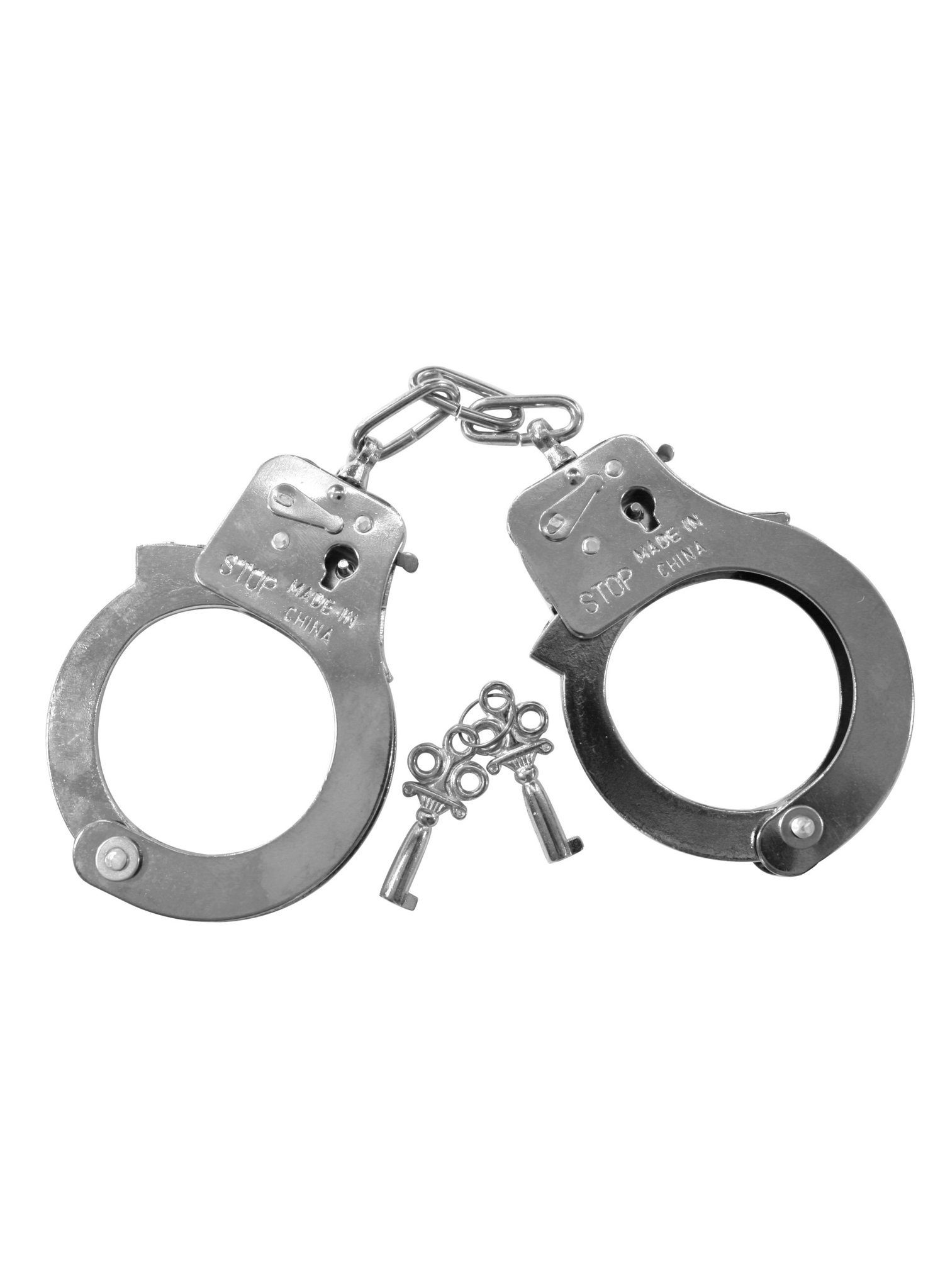 Fun World Polizei-Kostüm Handschellen - Fasching Halloween Polizei Kostüm, Funktionale Spielzeug-Handschellen für Dein Polizeikostüm