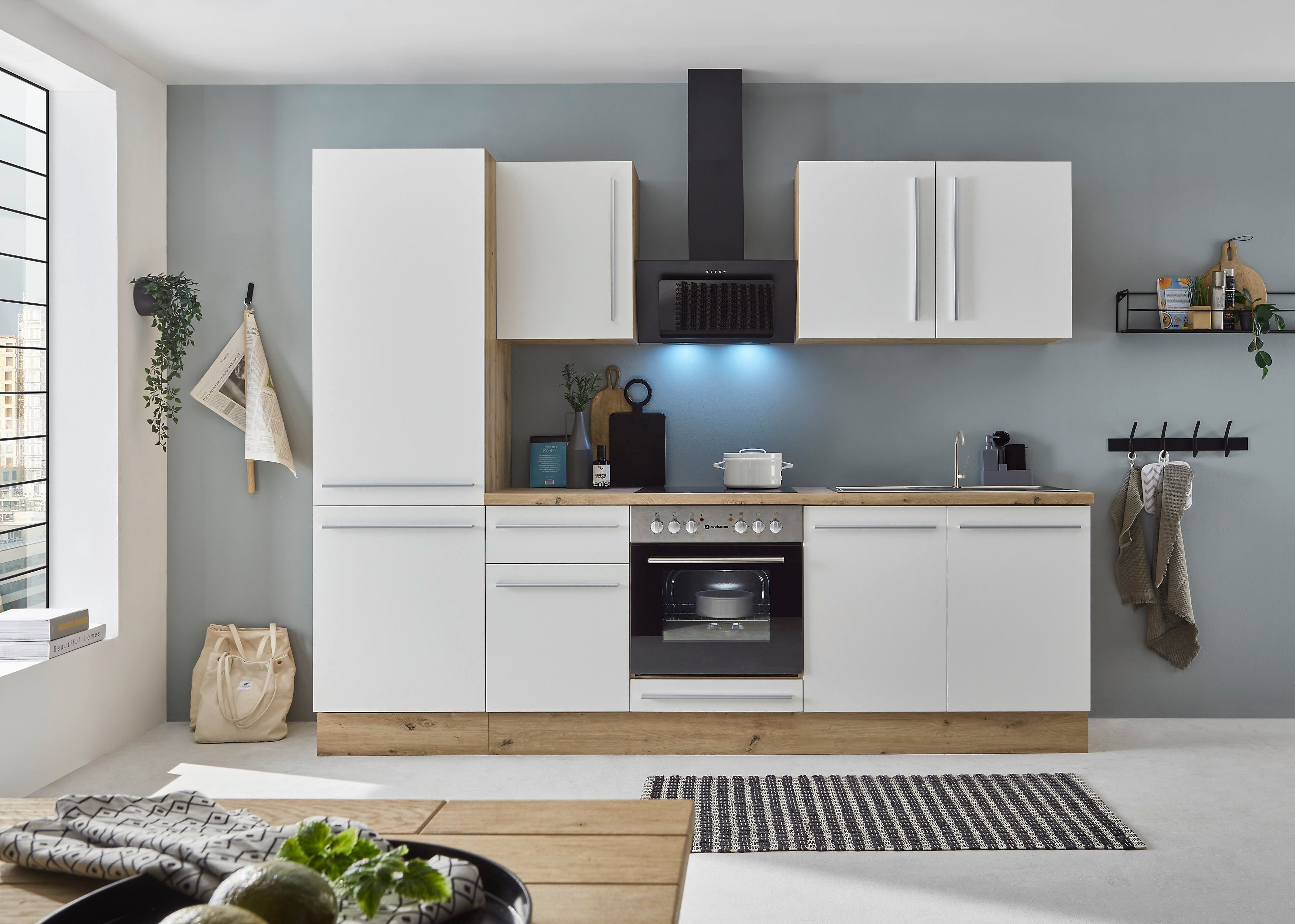 KOCHSTATION Küchenzeile KS-Florida mit 38mm starker Arbeitsplatte, Breite 2 günstig online kaufen