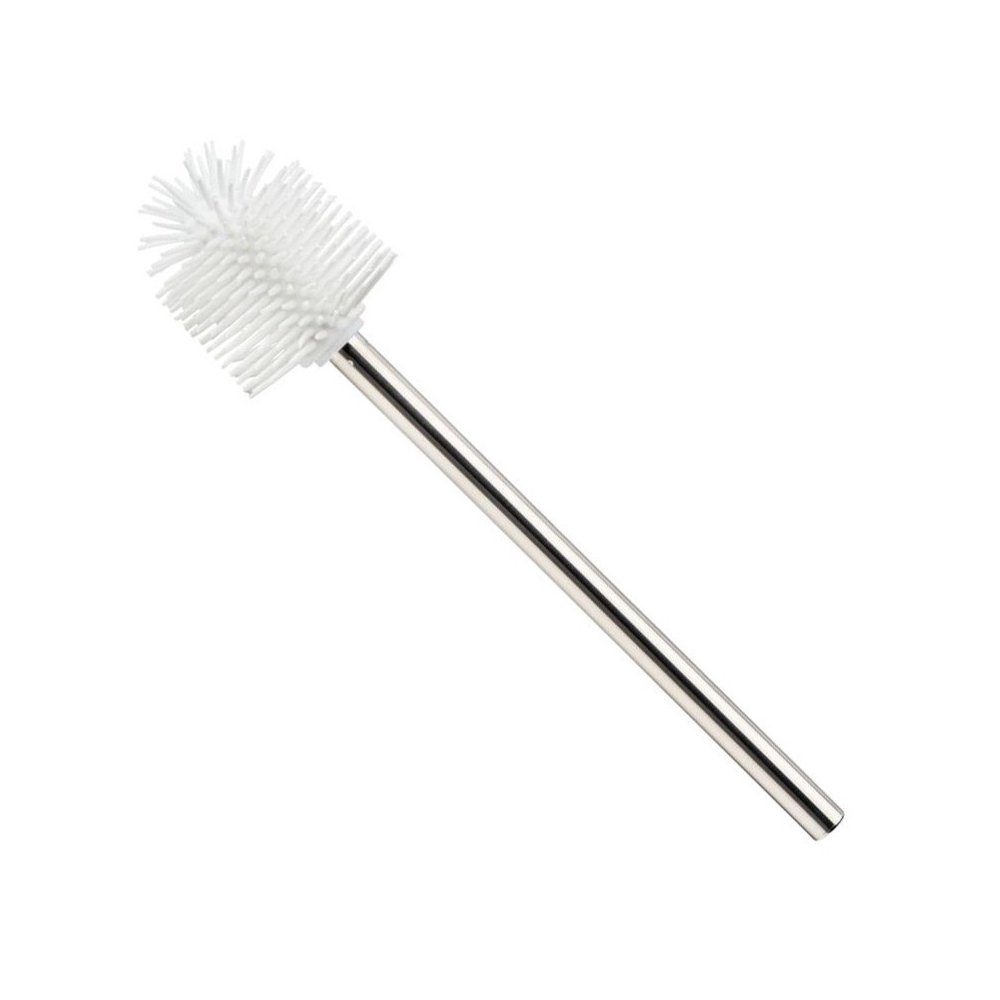 WENKO WC-Reinigungsbürste Abnehmbarer Silikonpinsel 7,5 cm, Farbe weiß, Wenko, Badezimmer in allen Wohnstilen, (WC-Bürste + Halter)
