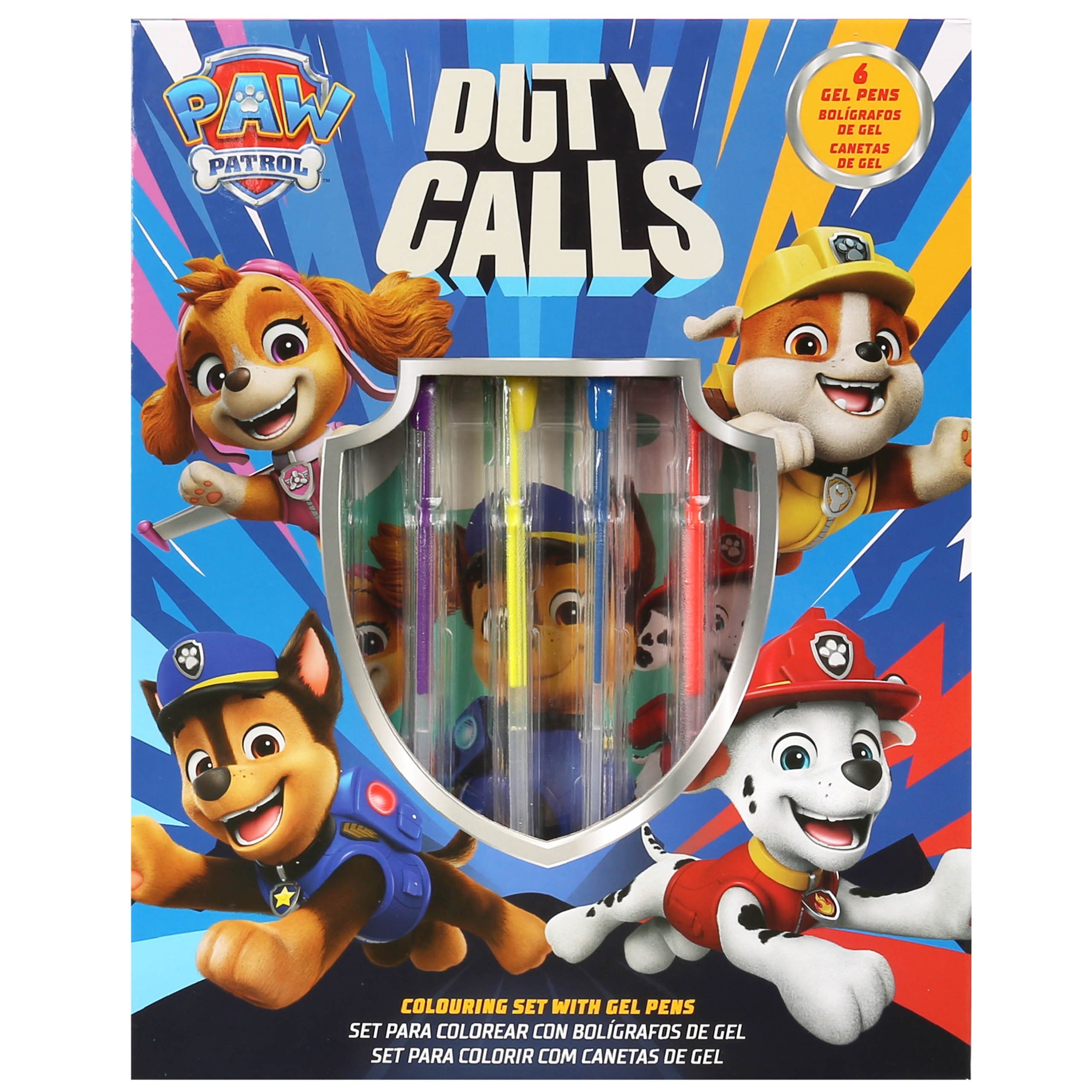 PAW PATROL Malvorlage Paw Patrol Kreativset Kinder Malset Gelstifte Zeichenset Geschenk