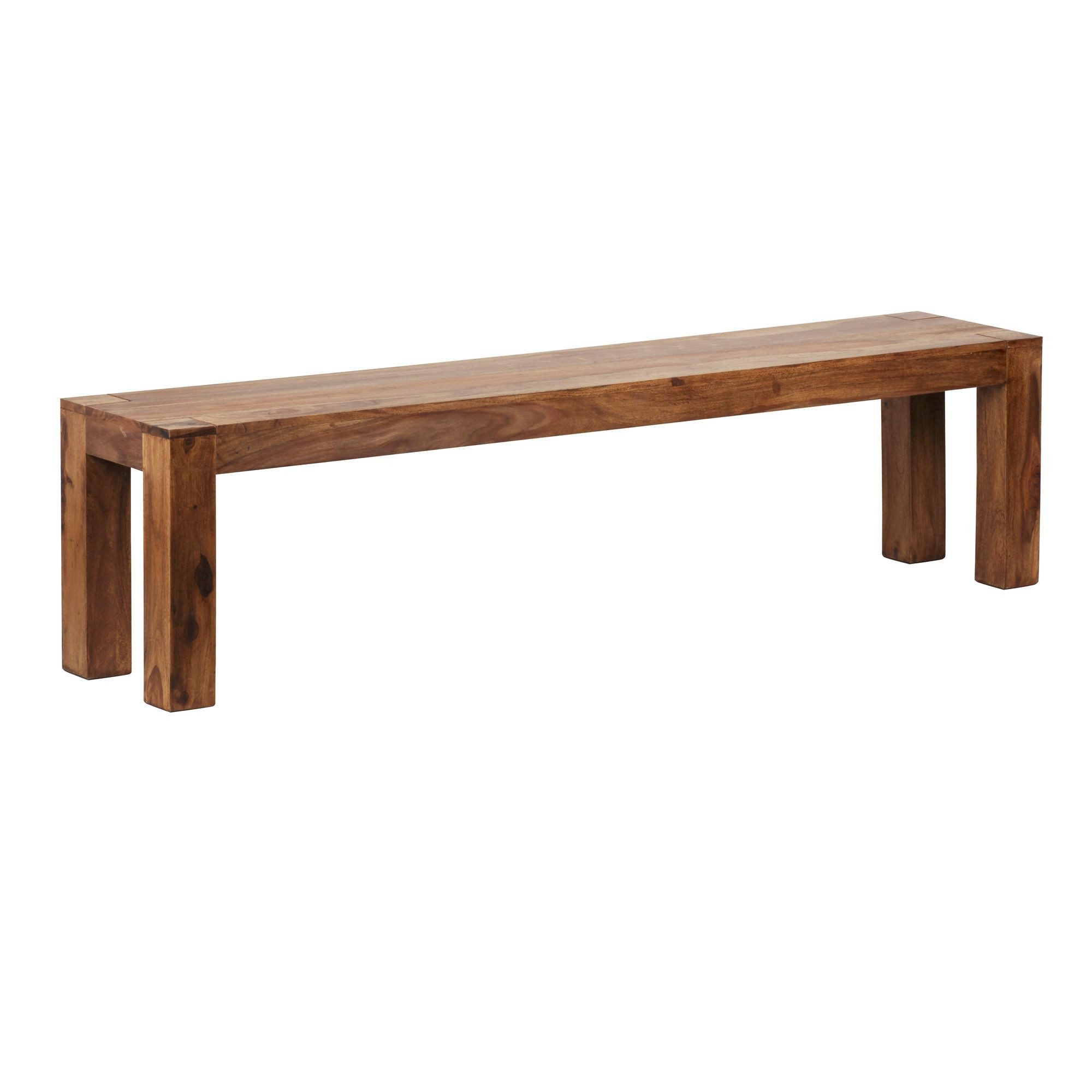 Wohnling Essbank WL1.437 (Massivholz 180x45x35 cm Esszimmerbank), Küchenbank Esszimmer ohne Lehne, Landhausstil