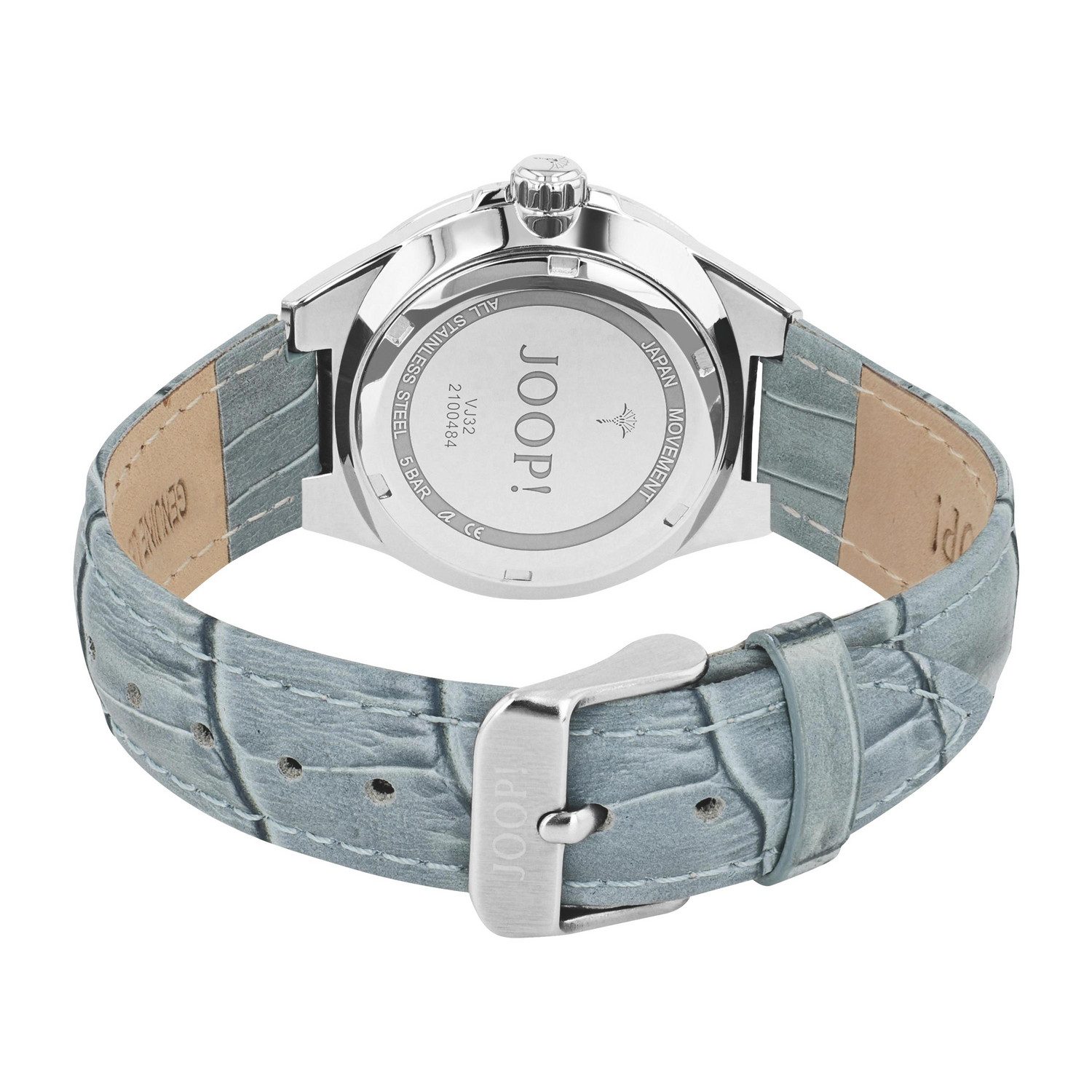 JOOP! Quarzuhr 2100484, Armbanduhr, Damenuhr, Lederarmband, analog, Jahr, Monat