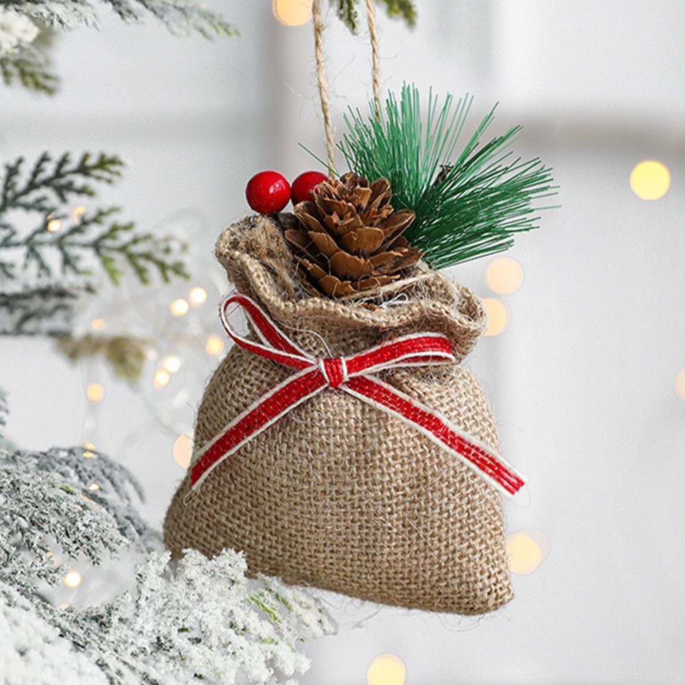 Weihnachtsfeier Süßigkeiten Glückstasche, 3-tlg Apfeltasche AUzzO~ für Geschenkpapier geschenktüte für Weihnachtsdekoration Weihnachten