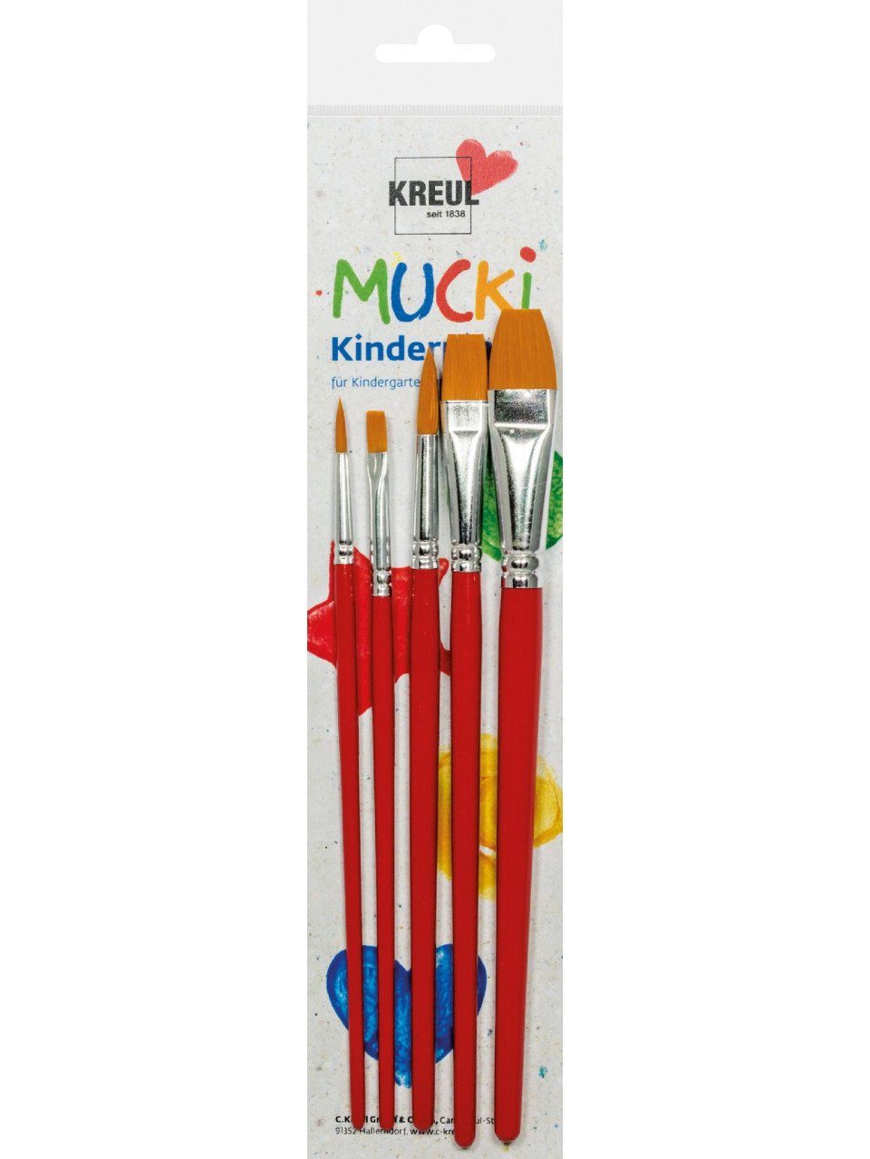 Kreul Bastelfilz Kreul MUCKI Kinderpinsel 5er Set