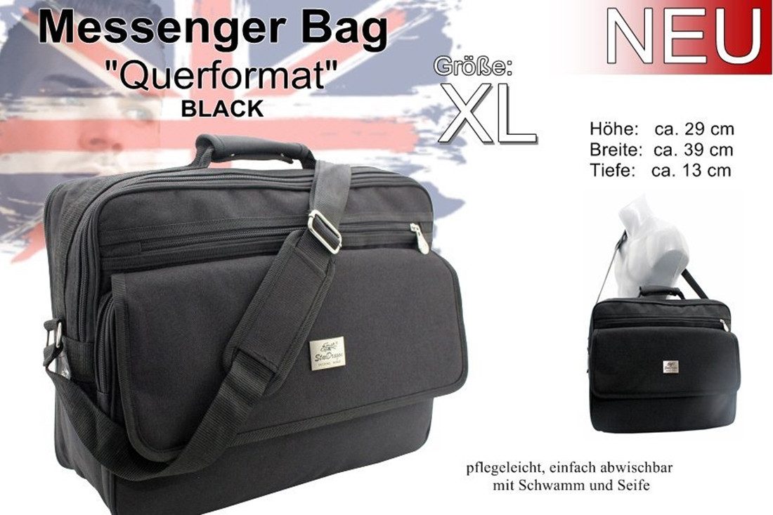 SHG Messenger Bag Arbeitstasche Umhängetasche Flugbegleiter günstig online kaufen