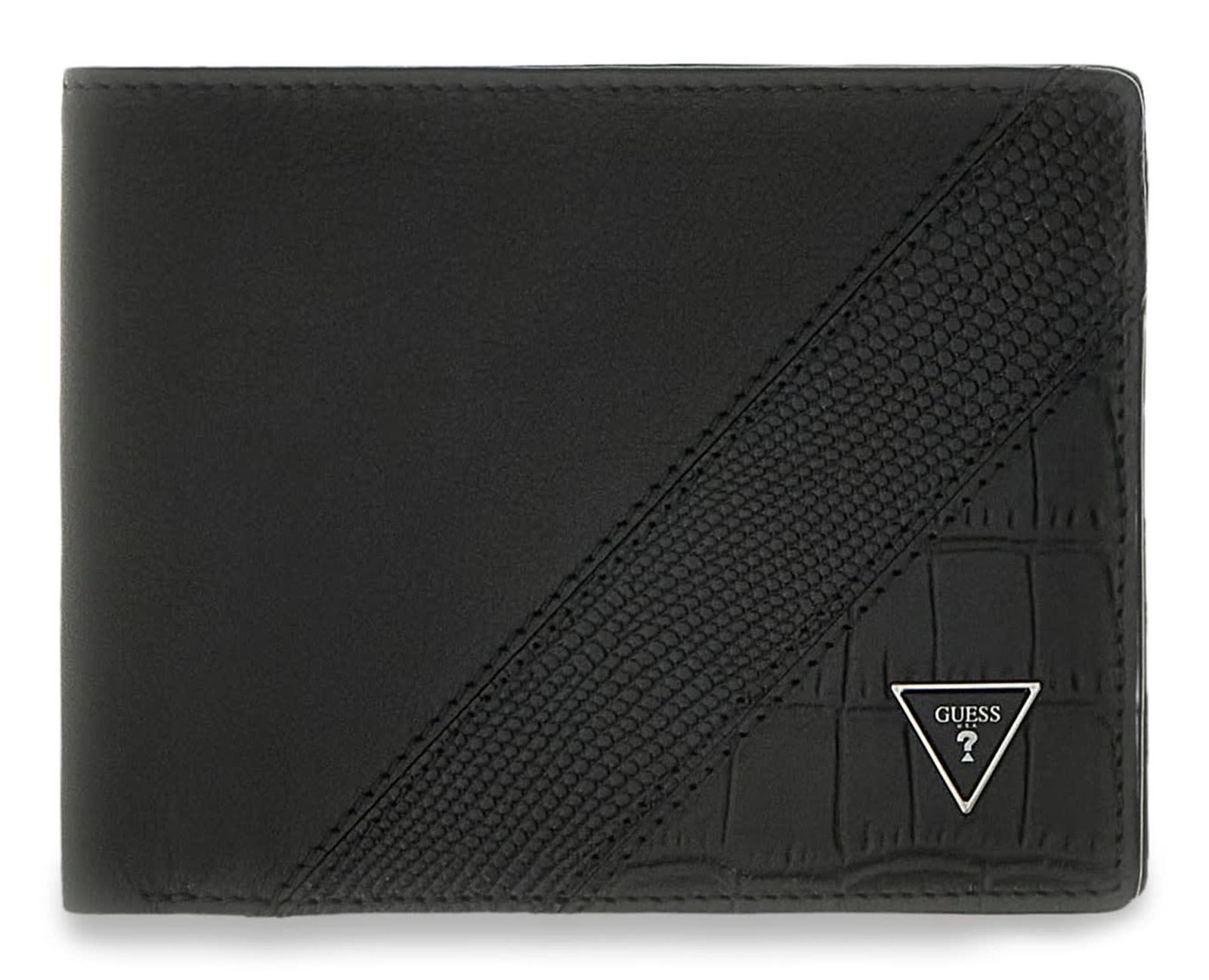 Guess Geldbörse Bifold Wallet, aus echtem Rindsleder mit RFID-Blocker Schutz