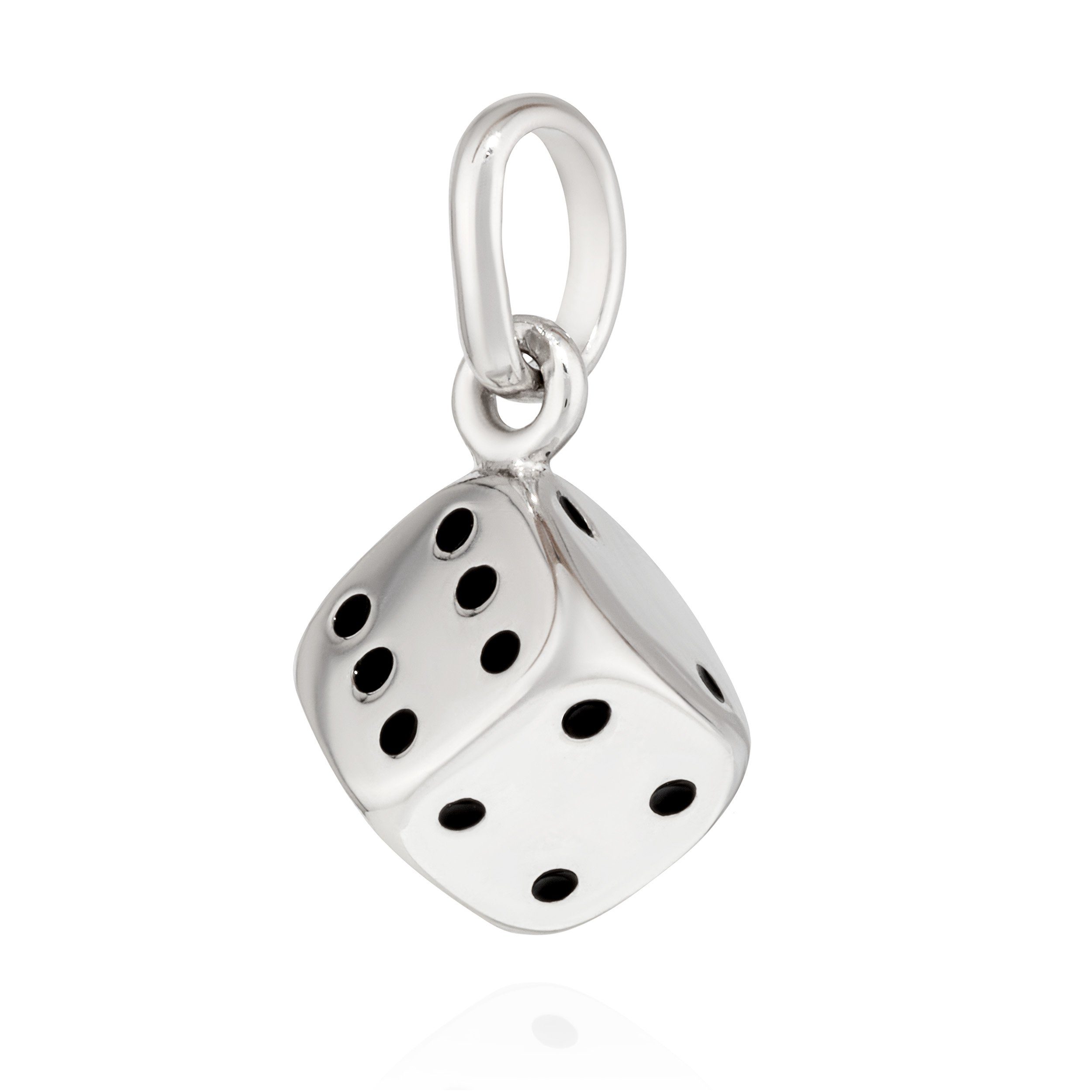 Kettenanhänger Würfel 925 Silber 6x6mm Talisman Amulett