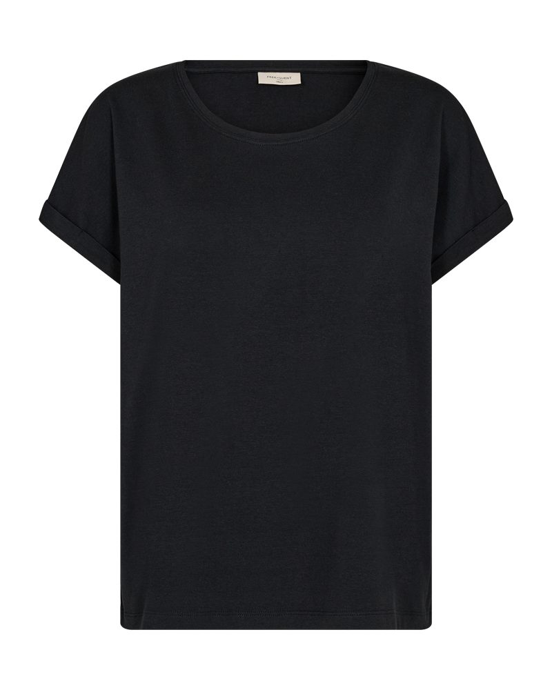 FREEQUENT T-Shirt FQJOKE bequem geschnitten, mit Ärmelaufschlag