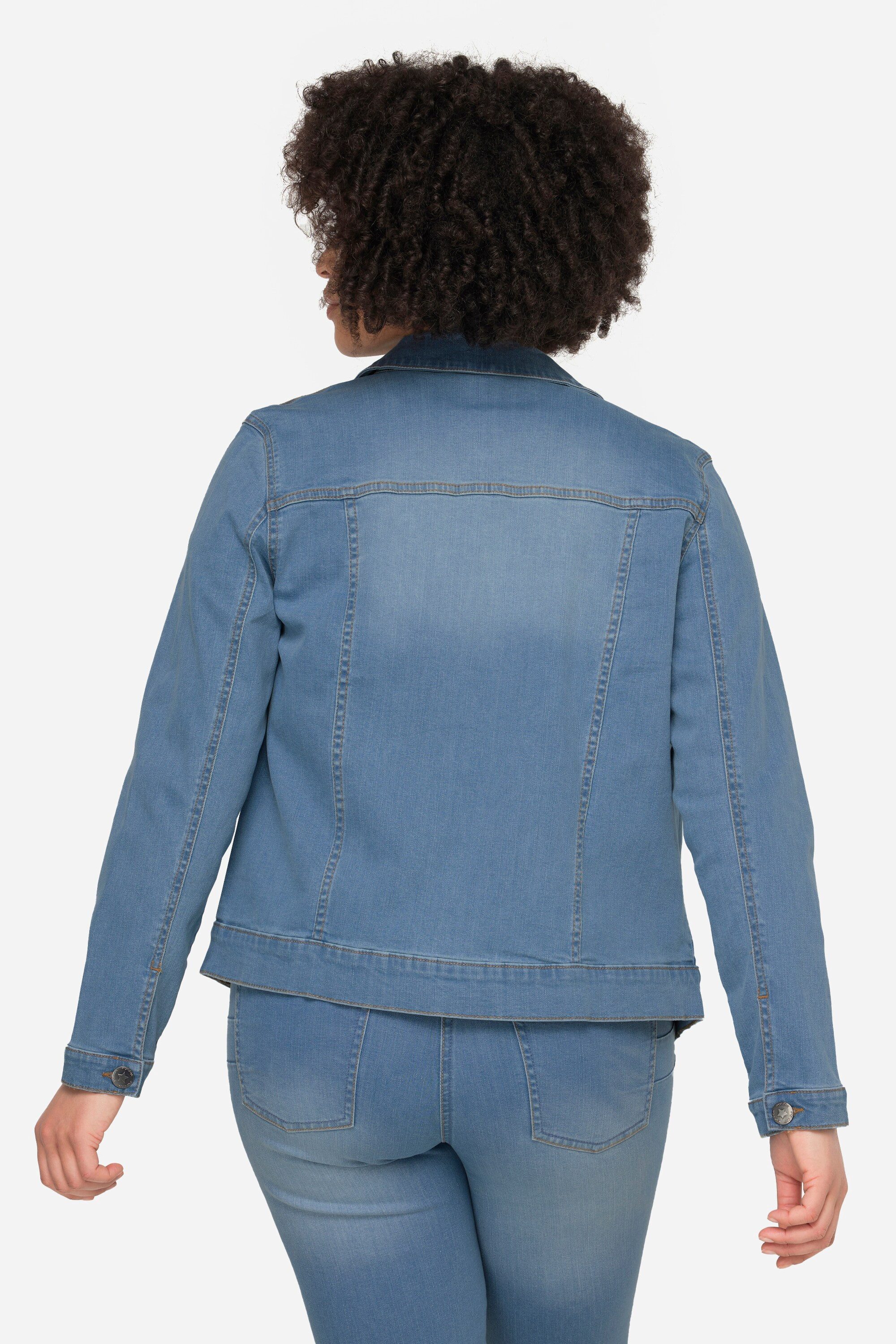 Angel of Style Jeansjacke Jeansjacke Frieda Wascheffekte Hemdkragen Langarm