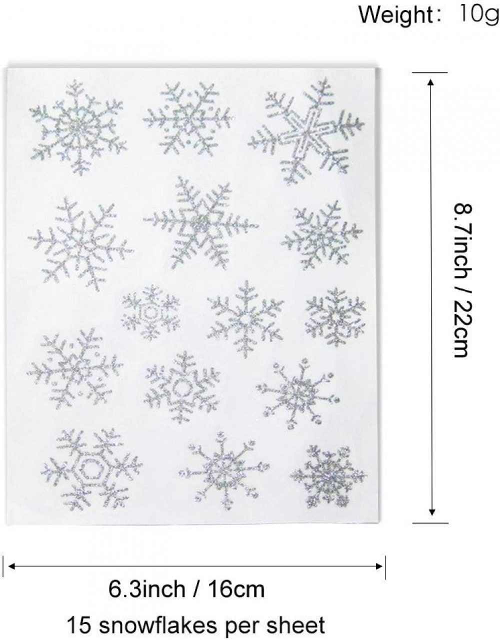 FELIXLEO Fensterdekoration 120 Stück weihnachtliche Schneeflocken-Fensterau günstig online kaufen
