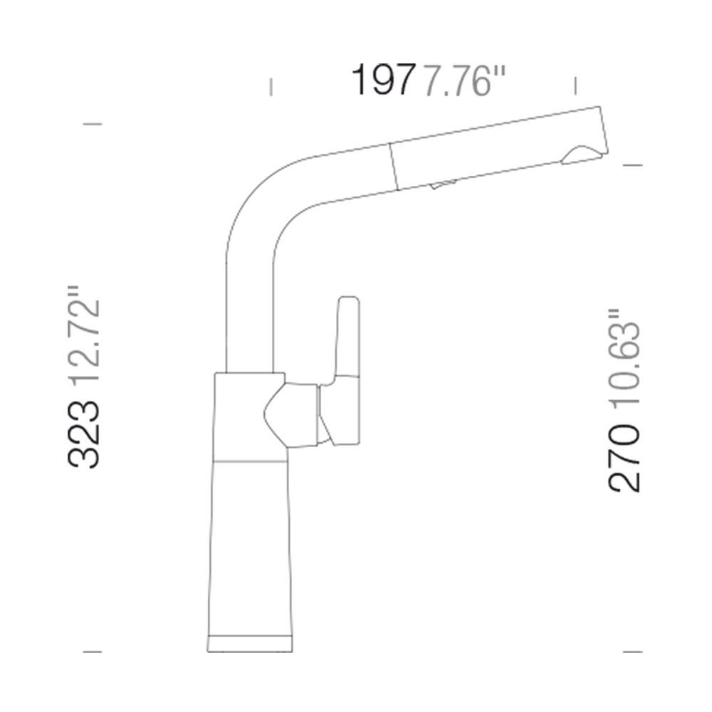 Schock Küchenarmatur SC-540 Chrom/Cristadur ausziehbarer Auslauf