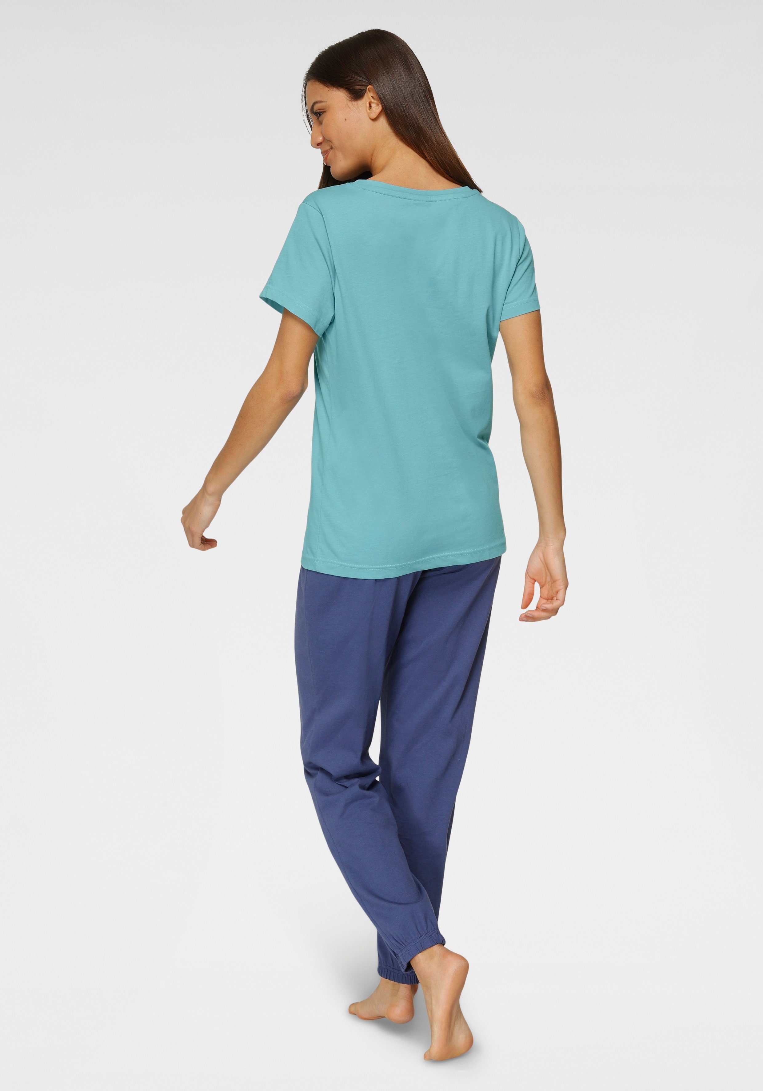Vivance Dreams by Lascana Pyjama mit Frontschriftzug – Bild 5 von 5