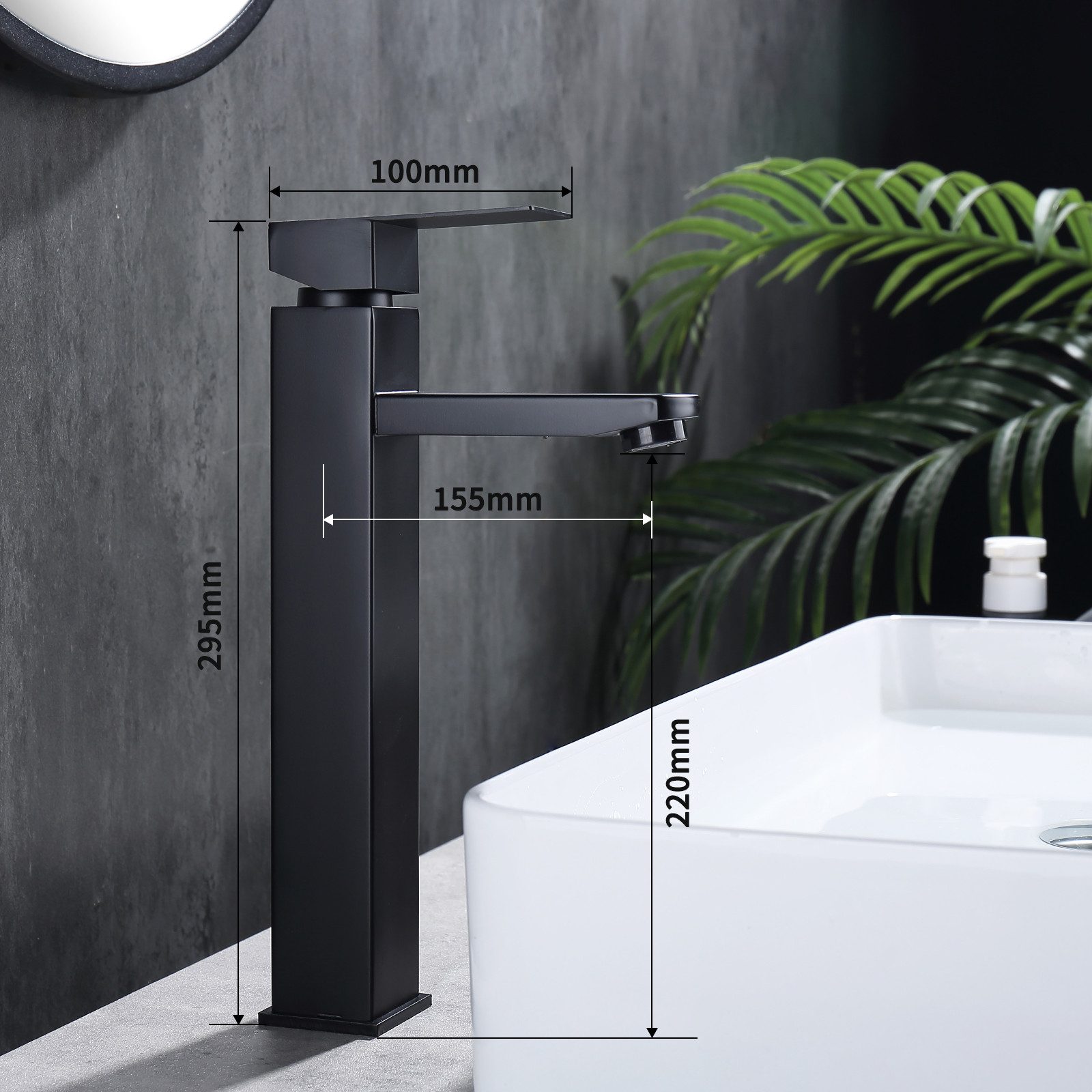 HOMELIVE Badarmatur Schwarz Hoch Waschtischarmatur Wasserhahn günstig online kaufen