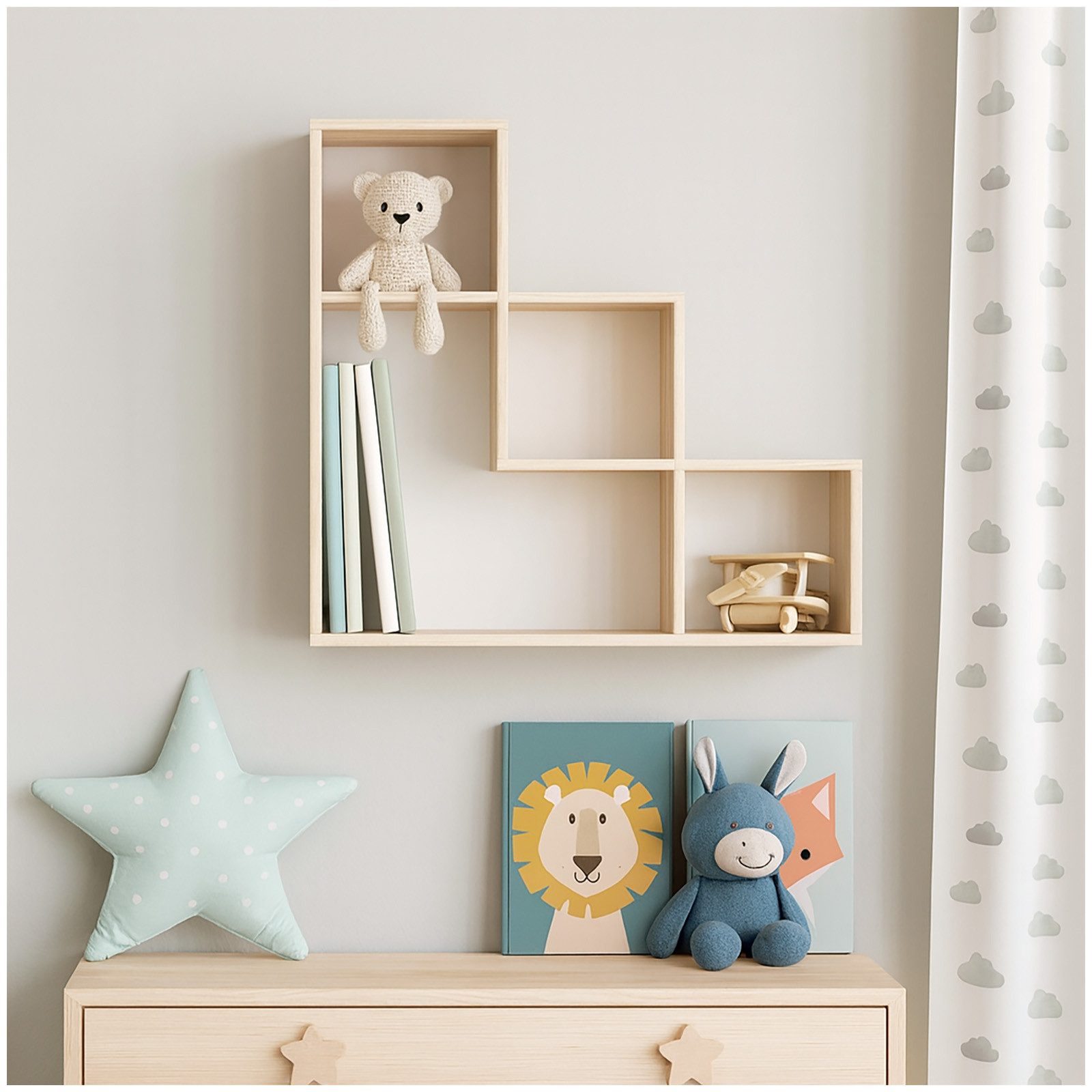 HTI-Living Wandregal Modernes Wandregal Sonomafarben, Stück 1-tlg., Bücherr günstig online kaufen