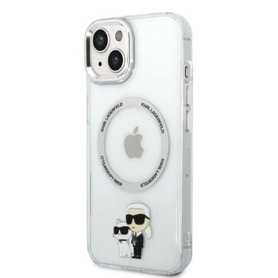 KARL LAGERFELD Handyhülle Case iPhone 14 MagSafe Katze Choupette 6,1 Zoll, Kantenschutz